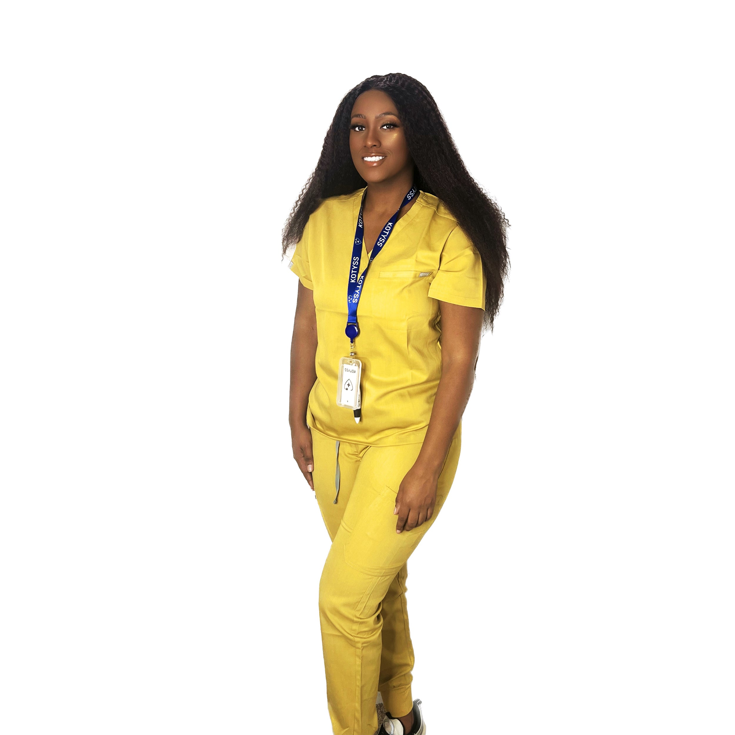 V-Neck Top and Scrub Jogger - Kotyss