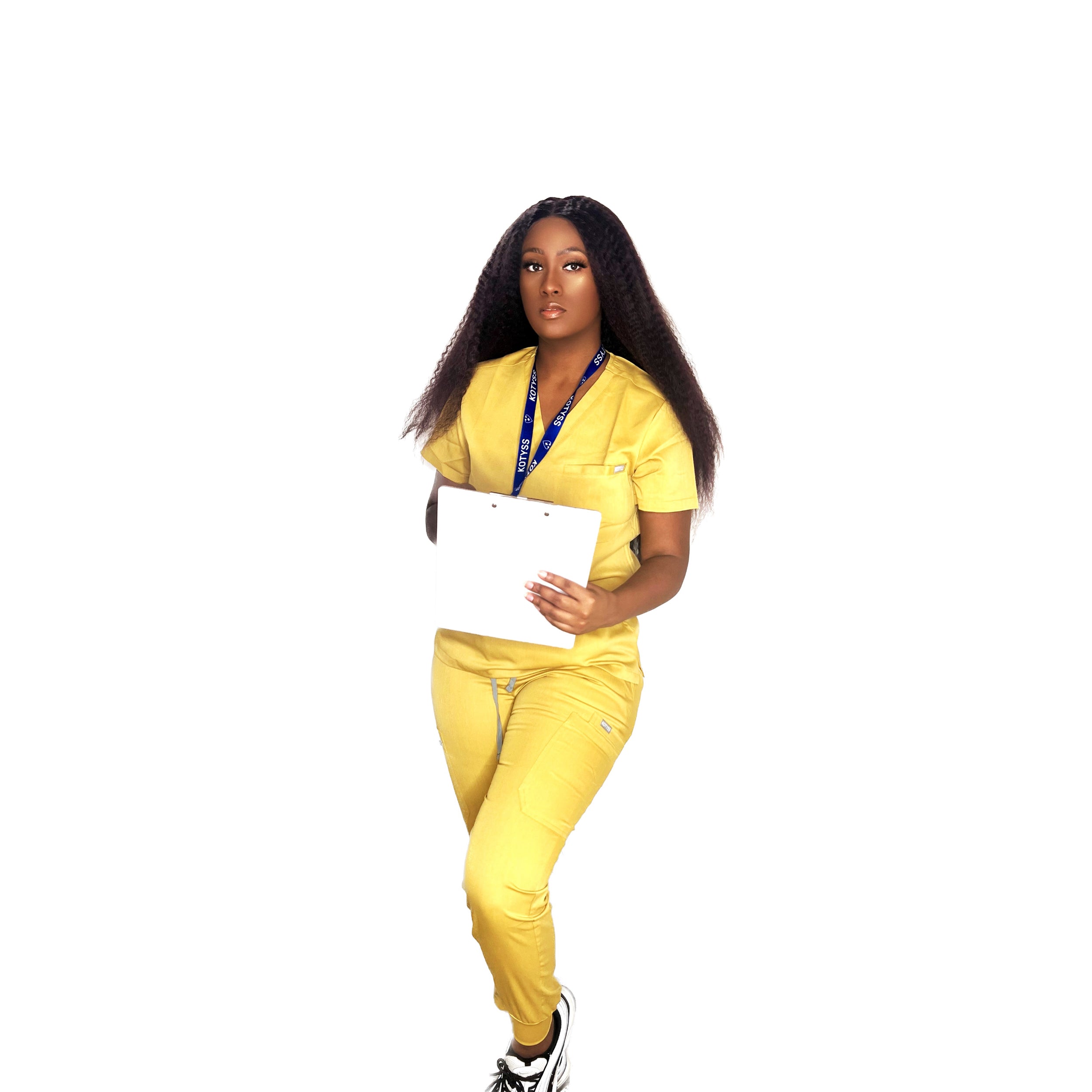 V-Neck Top and Scrub Jogger - Kotyss