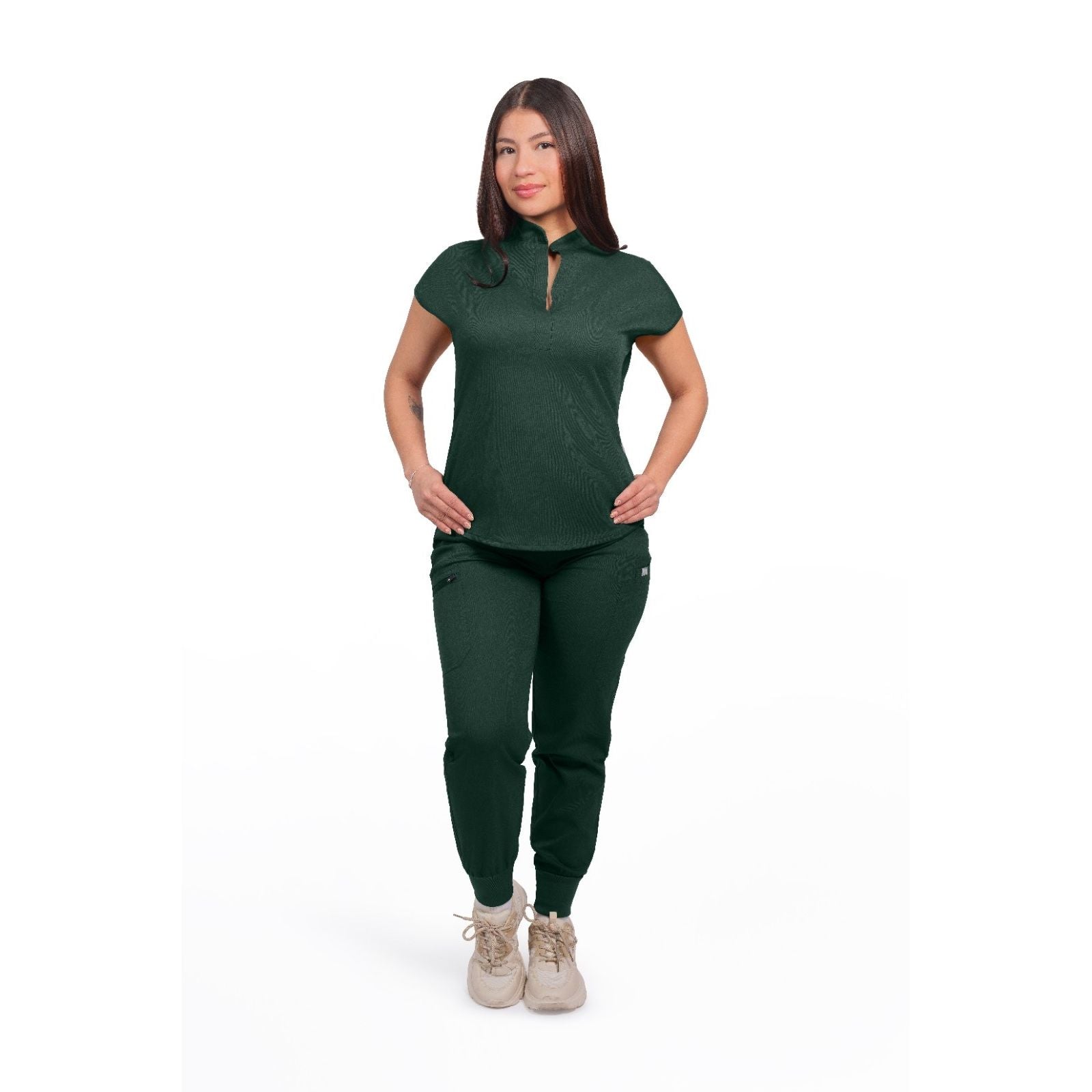 Collared Top & Jogger Scrub Set