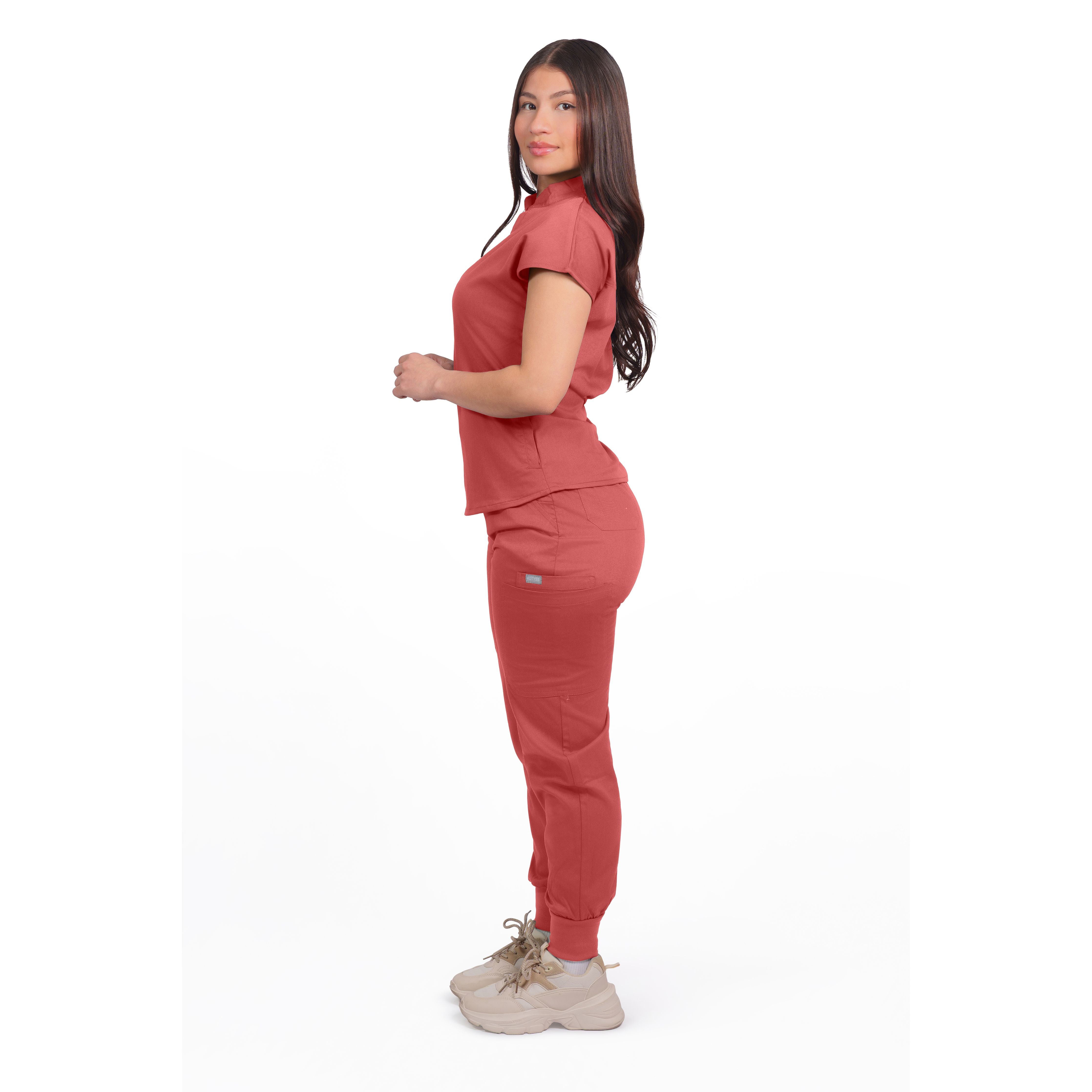 Collared Top & Jogger Scrub Set