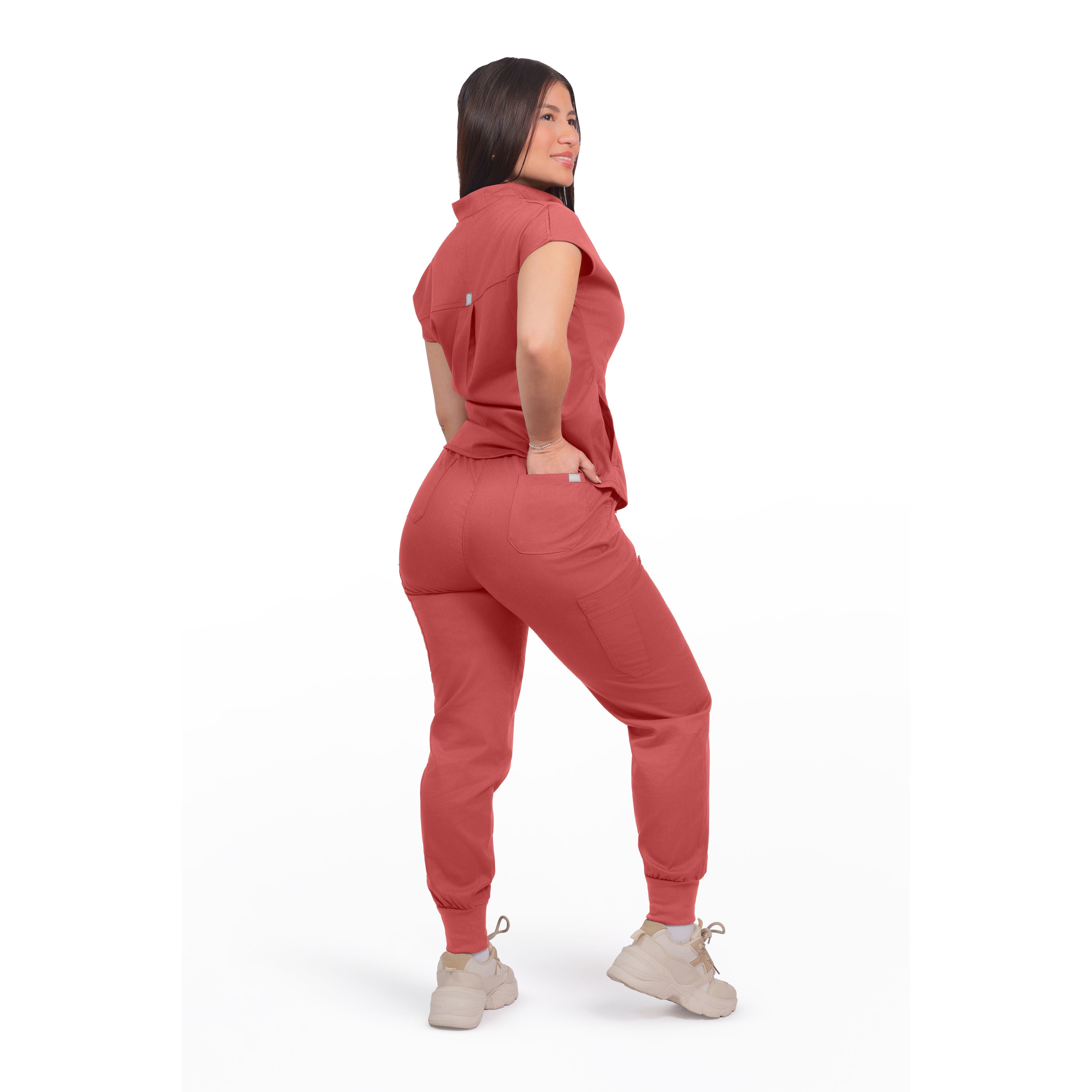 Collared Top & Jogger Scrub Set
