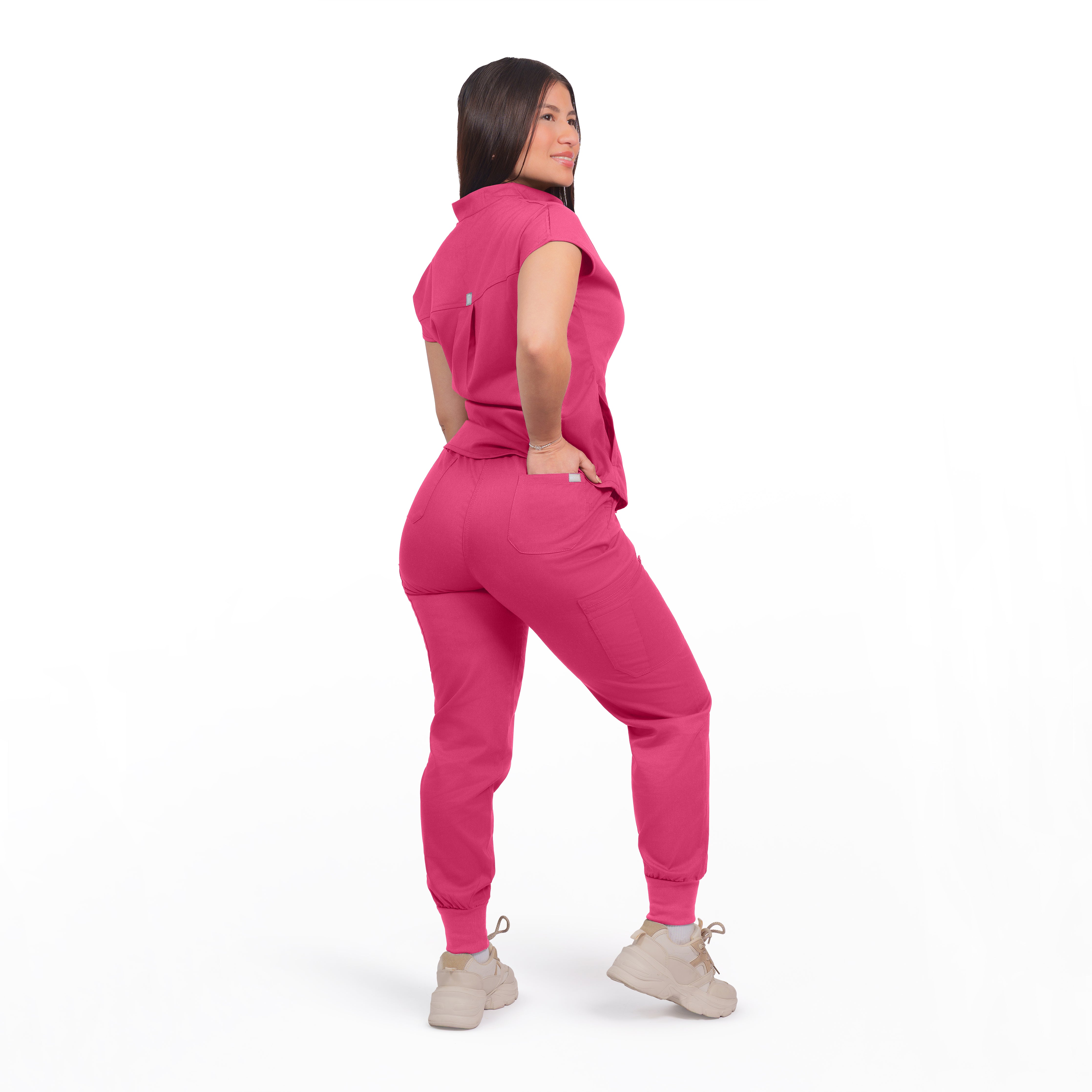 Collared Top & Jogger Scrub Set