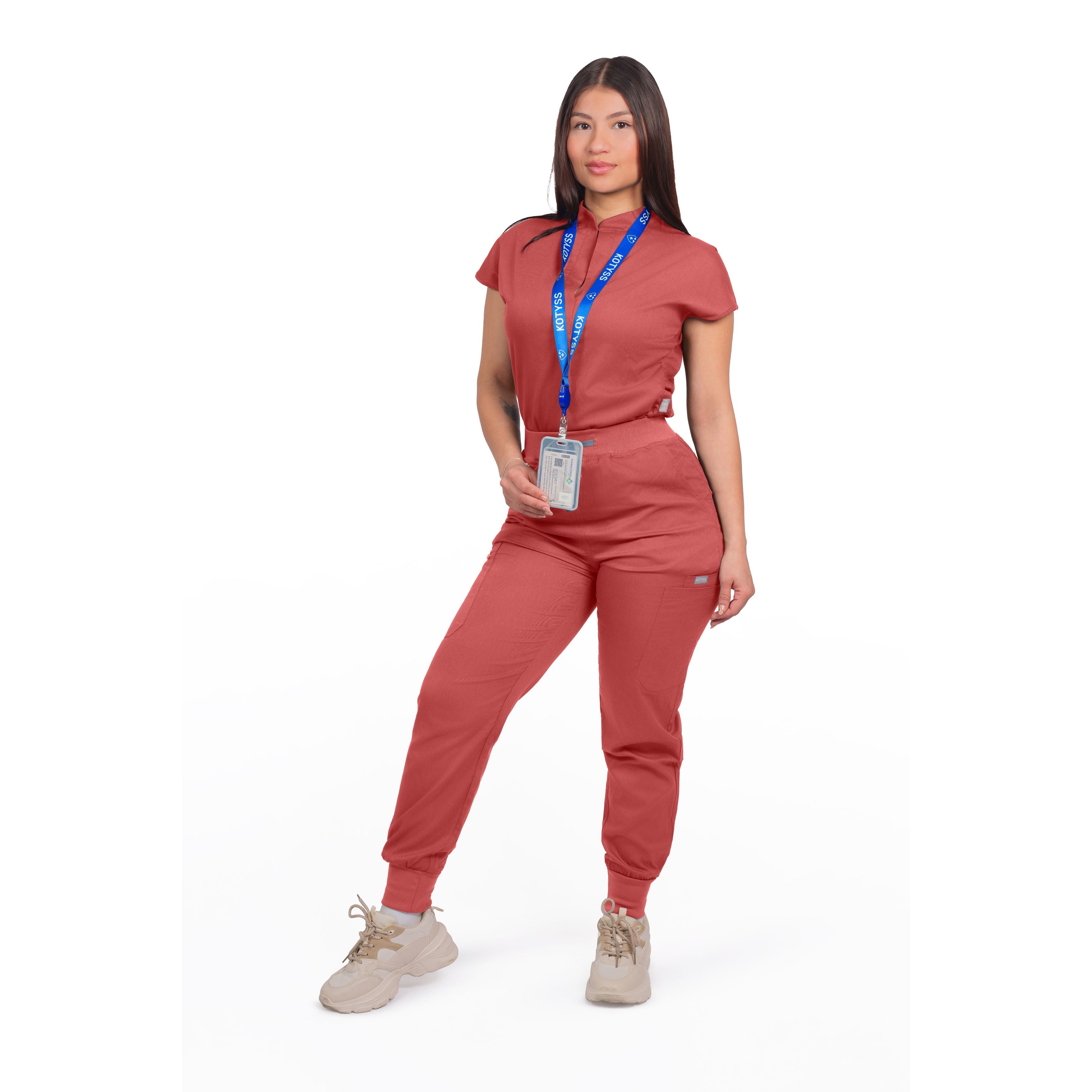 Collared Top & Jogger Scrub Set