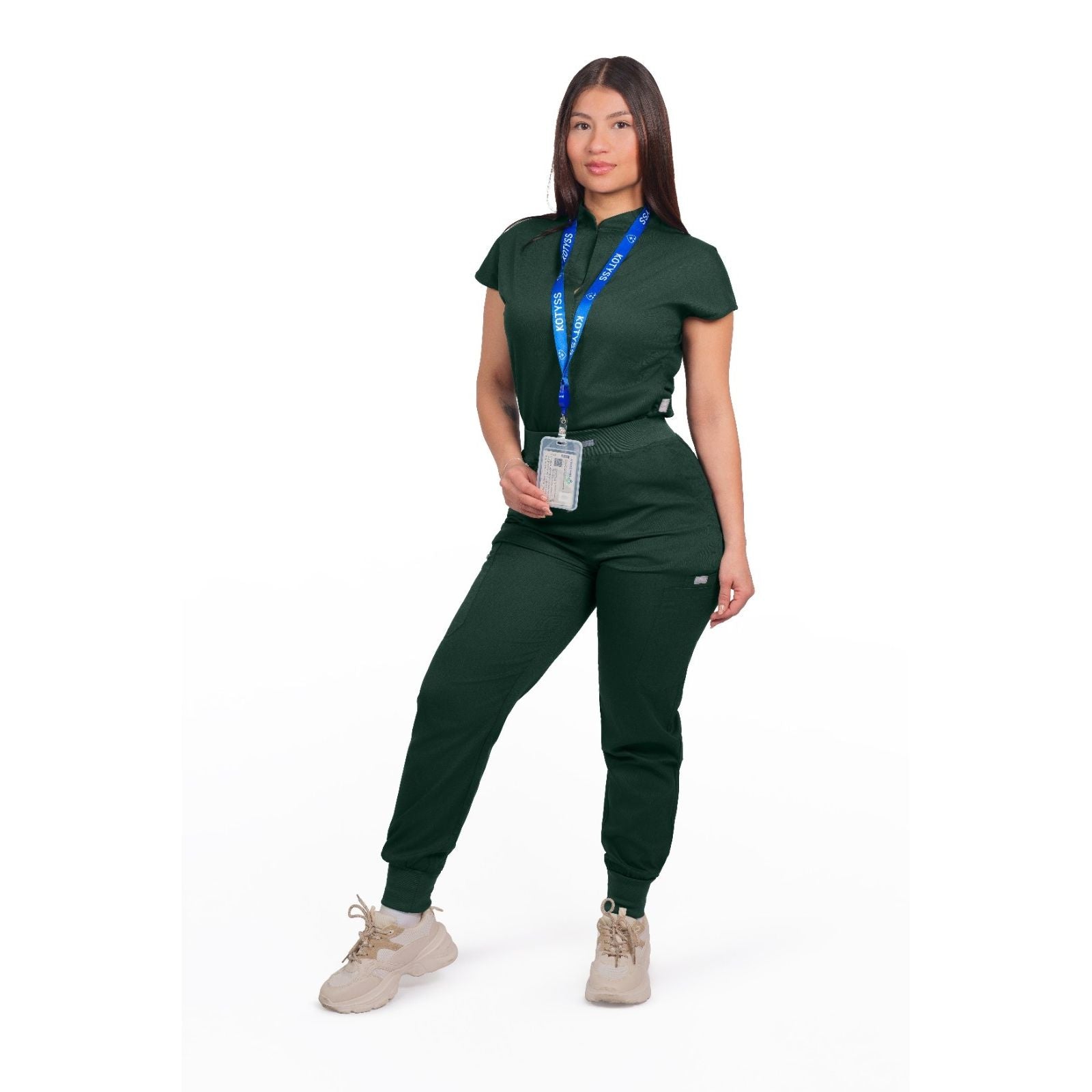 Collared Top & Jogger Scrub Set
