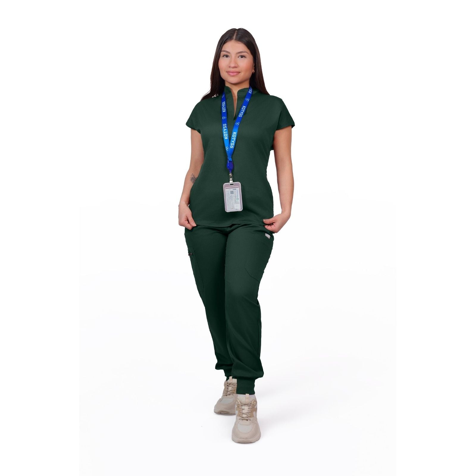 Collared Top & Jogger Scrub Set
