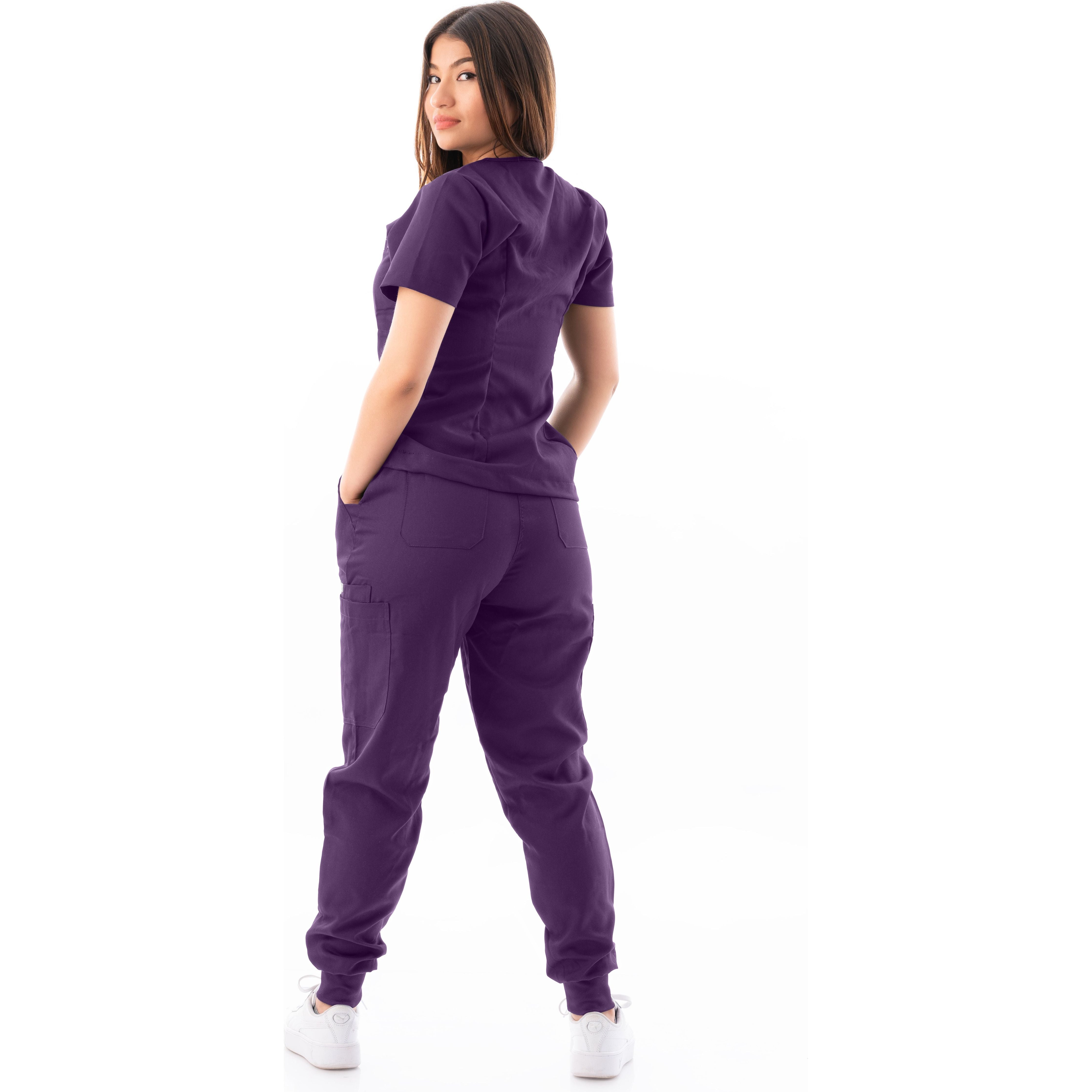 V-Neck Top and Scrub Jogger