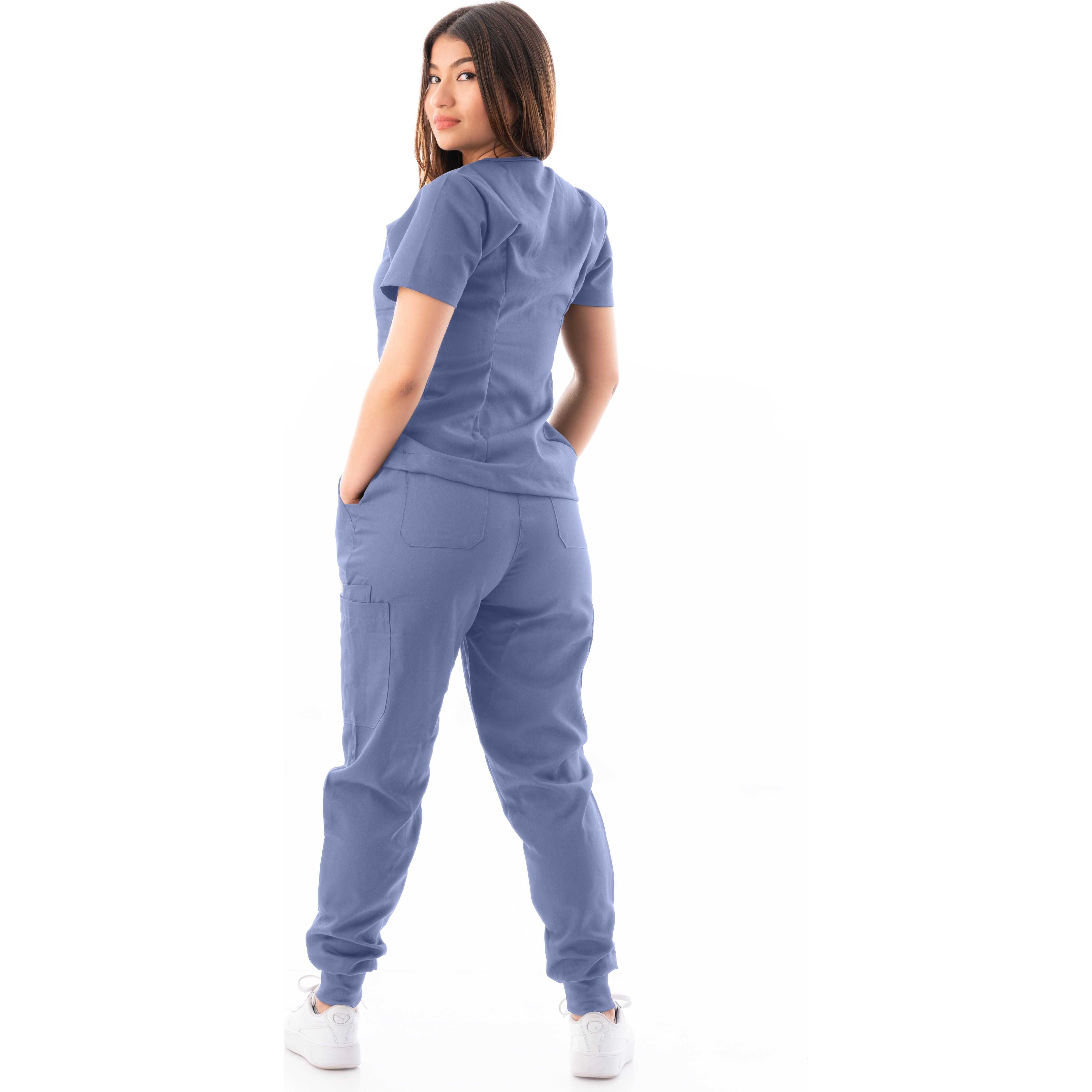 V-Neck Top and Scrub Jogger - Kotyss