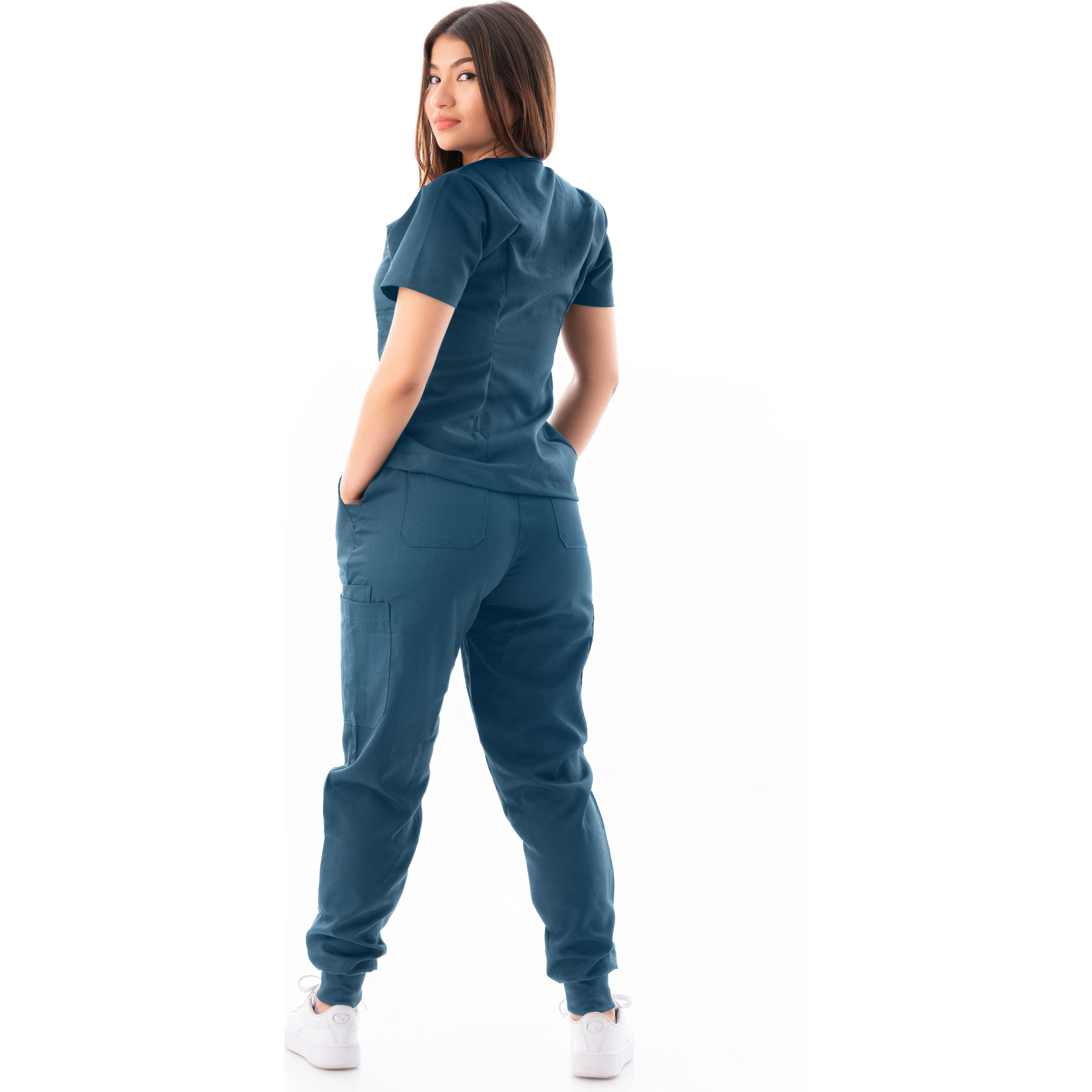 V-Neck Top and Scrub Jogger - Kotyss
