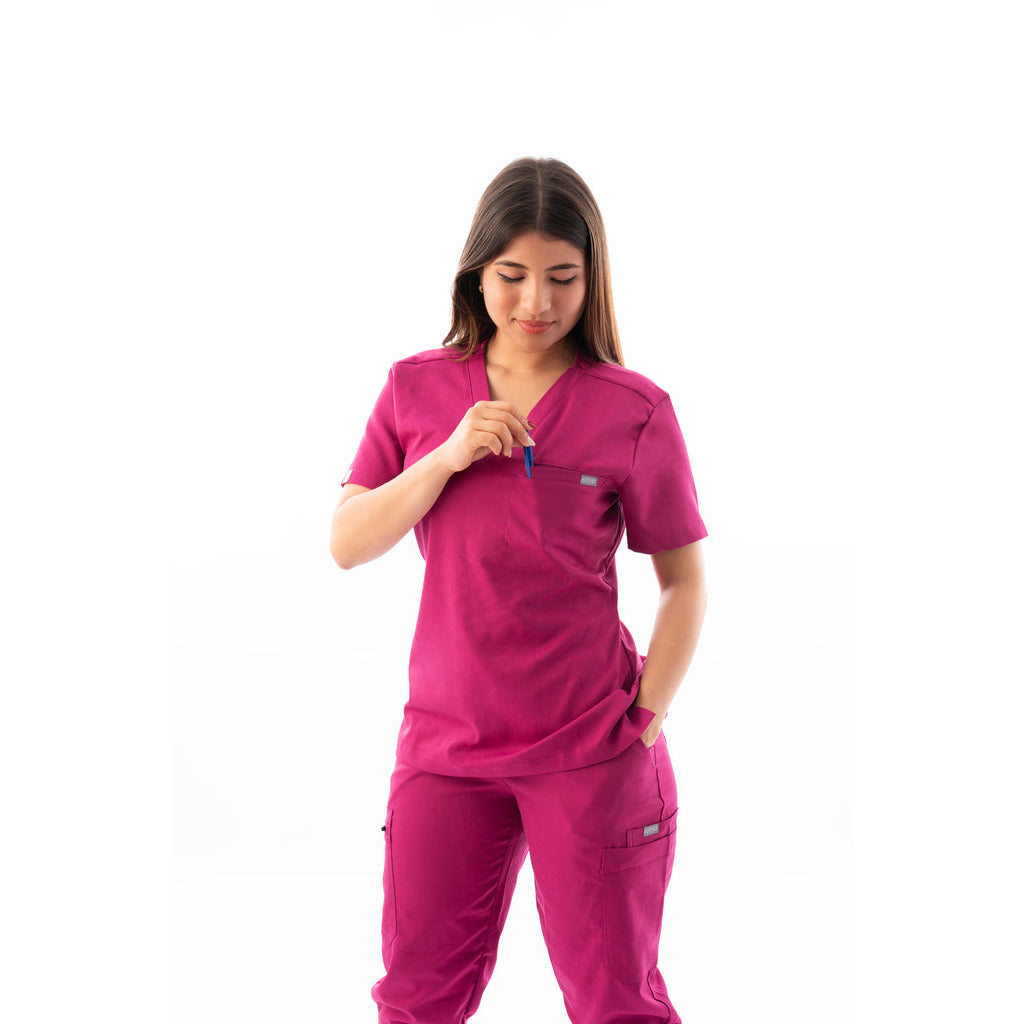 V-Neck Top and Scrub Jogger - Kotyss
