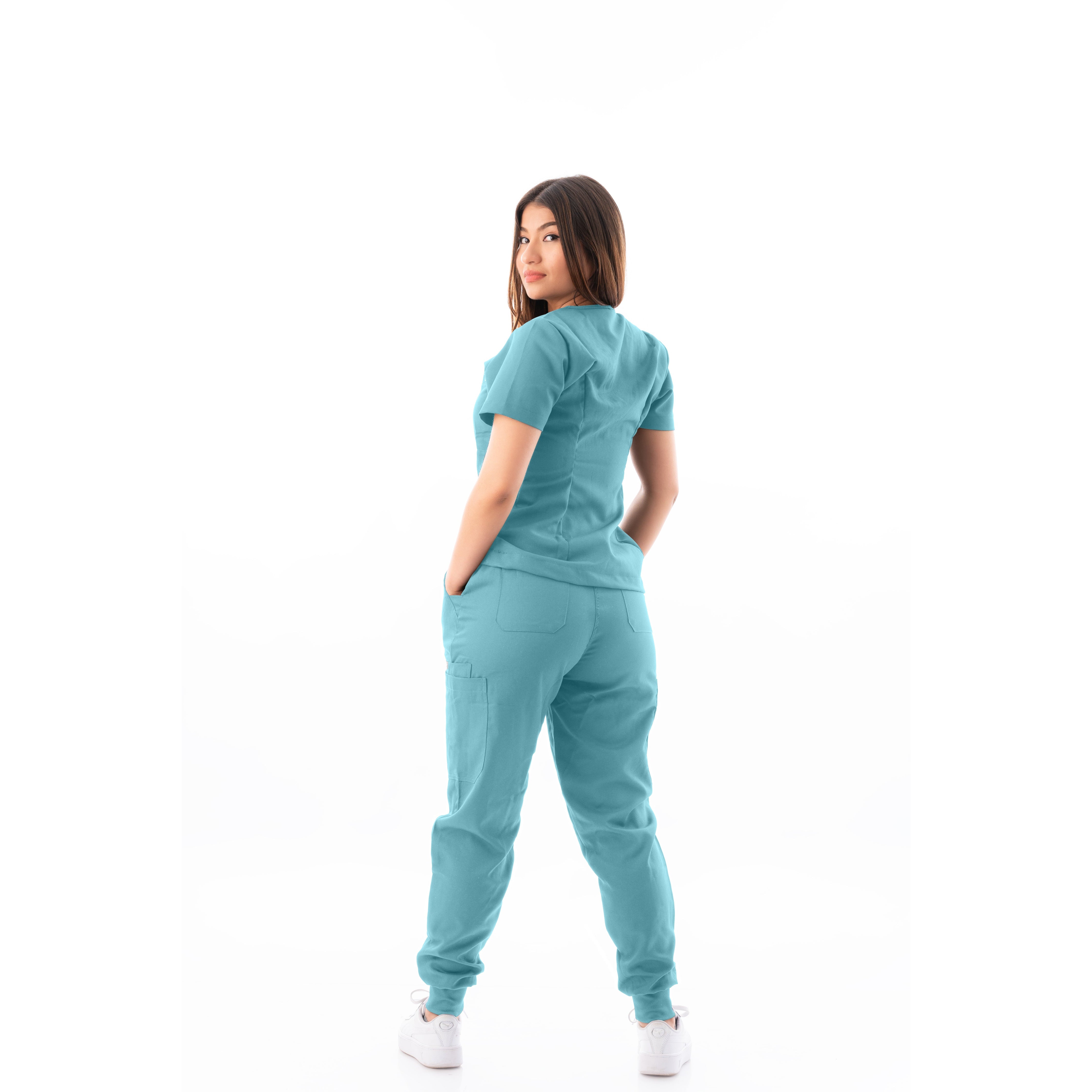 V-Neck Top and Scrub Jogger - Kotyss