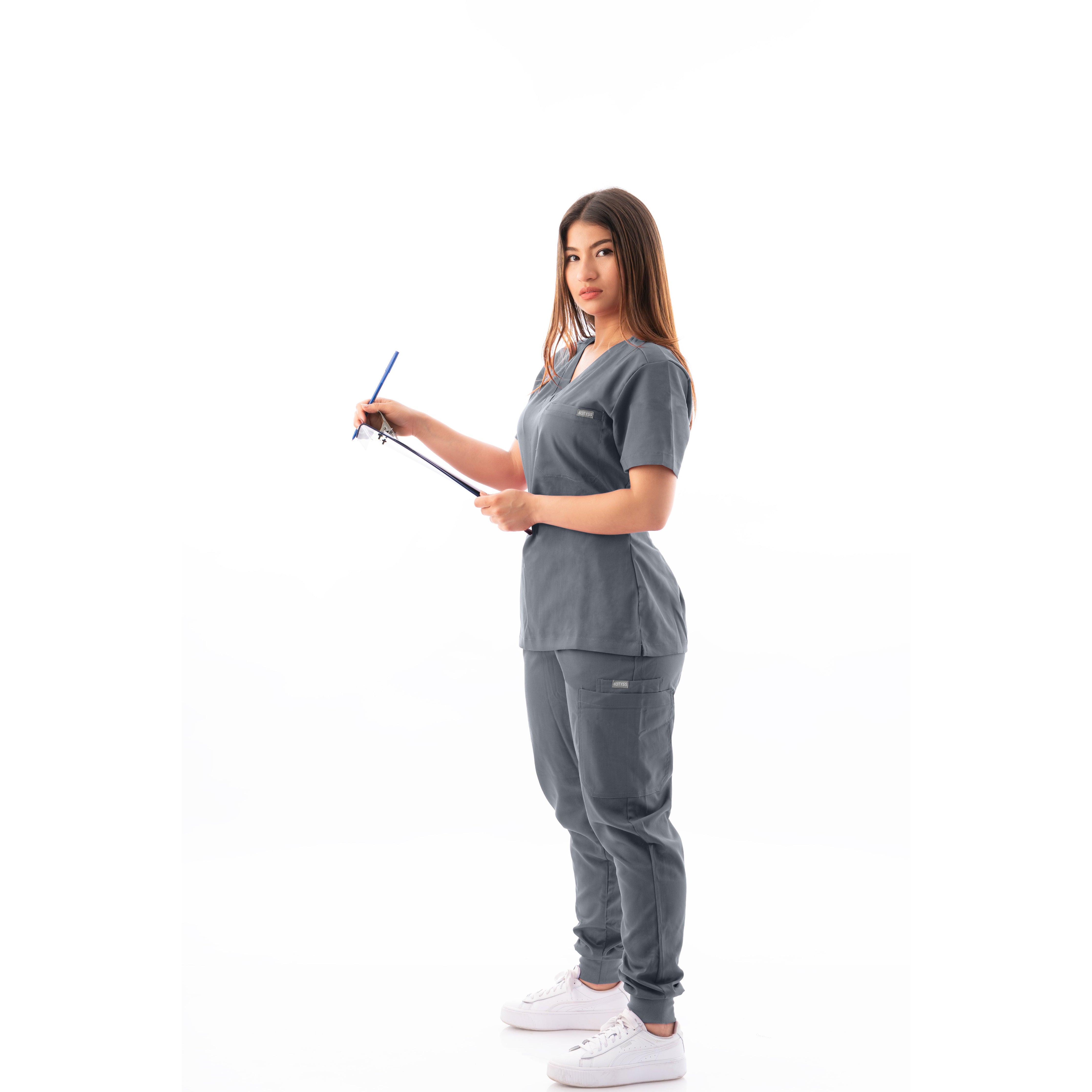 V-Neck top and Scrub Jogger - Kotyss