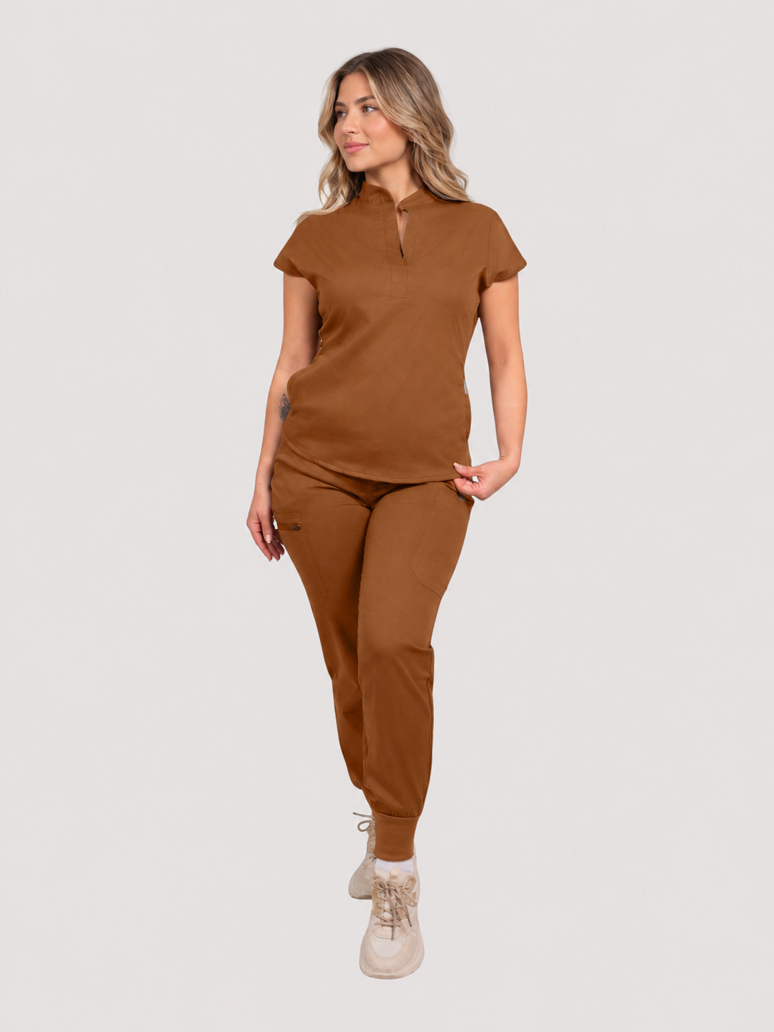 Women's Collared Top & Jogger Scrub Set - Kotyss