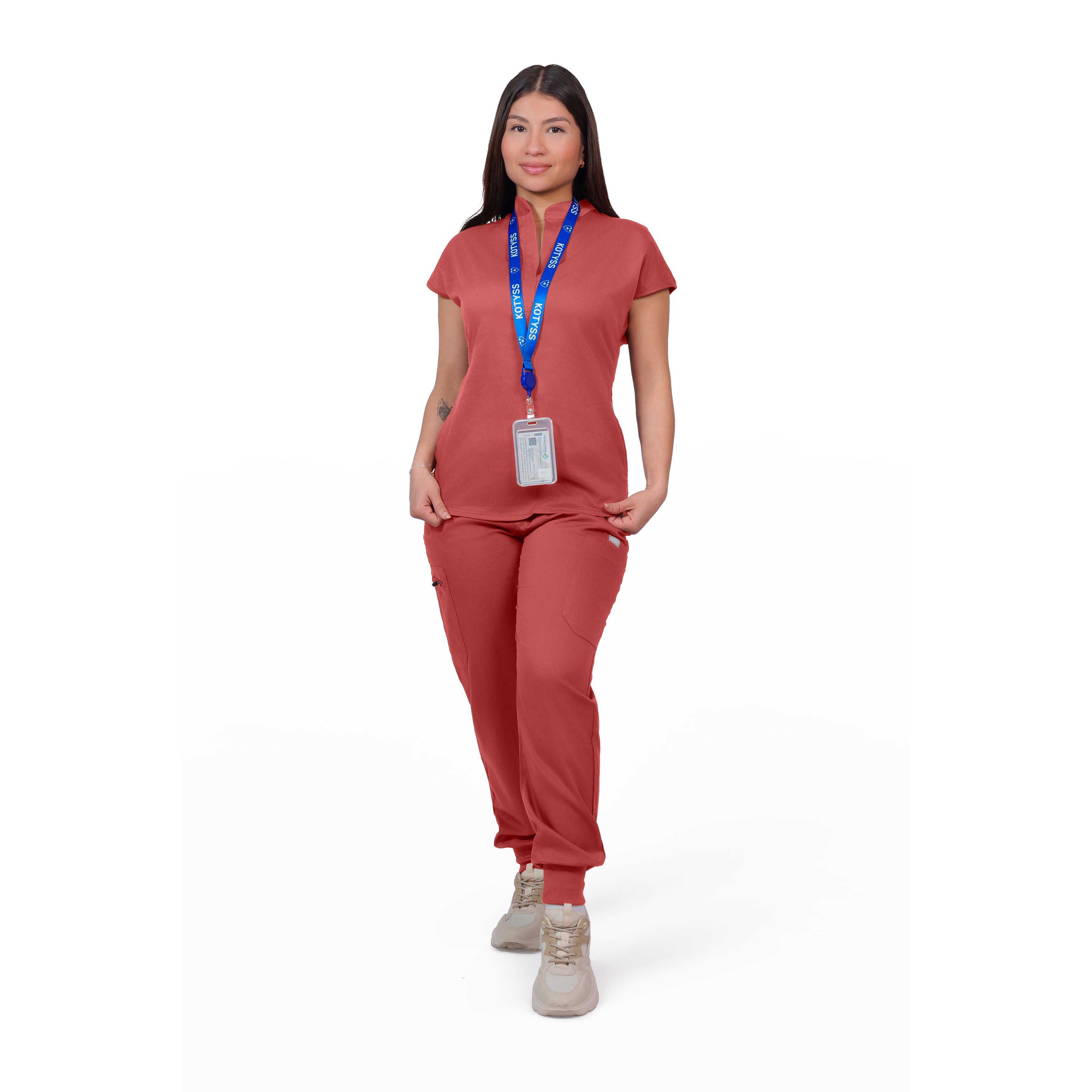 Collared Top & Jogger Scrub Set