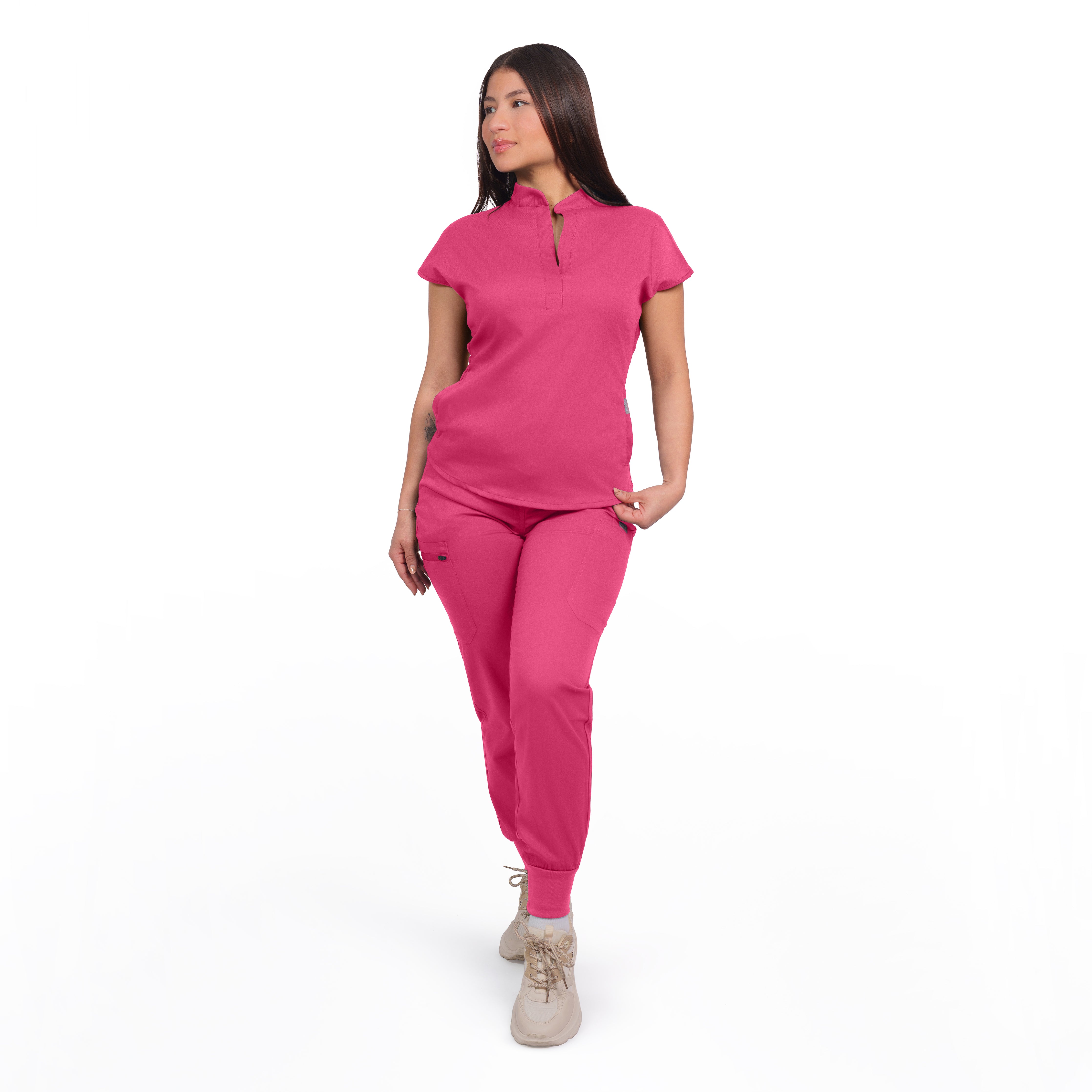 Collared Top & Jogger Scrub Set