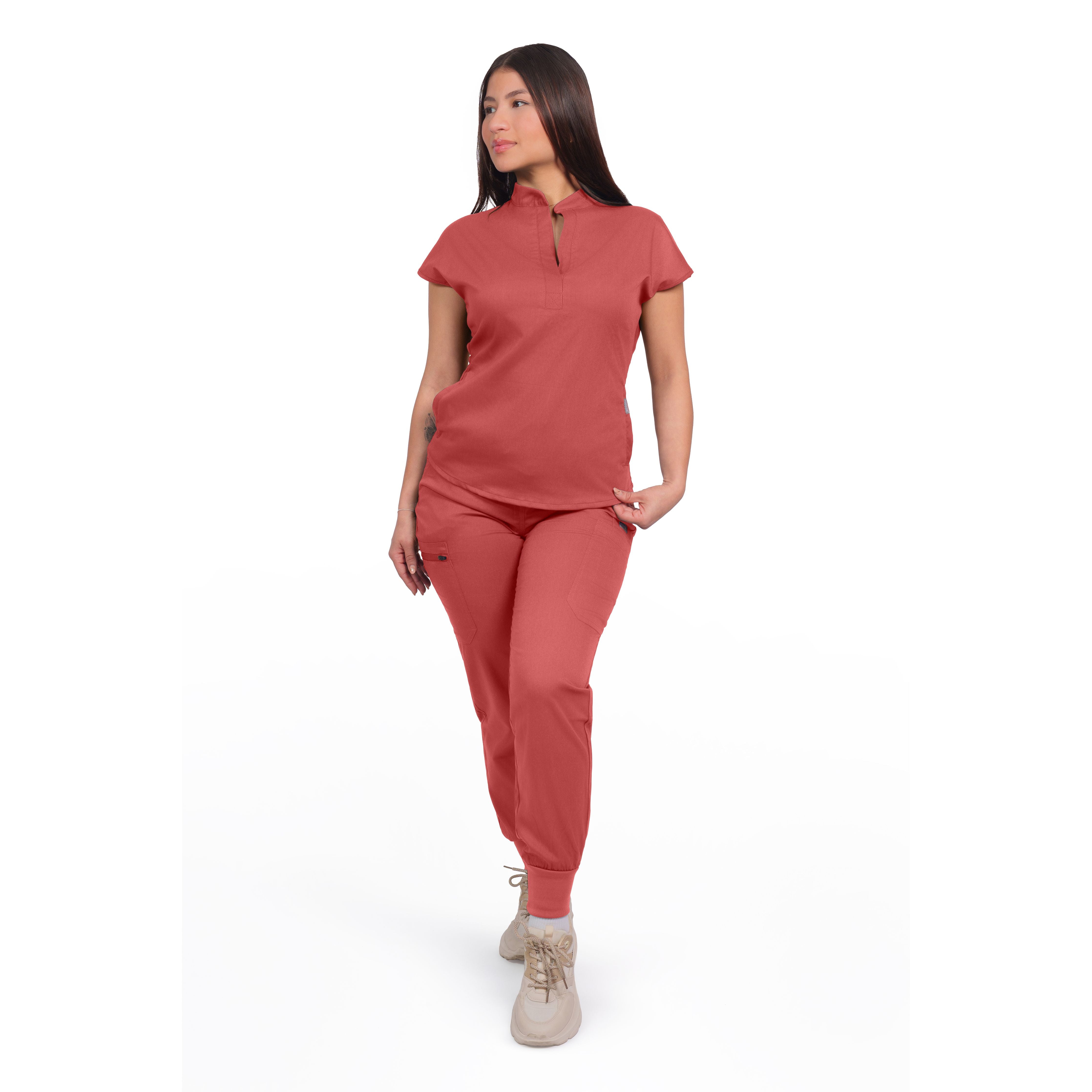 Collared Top & Jogger Scrub Set