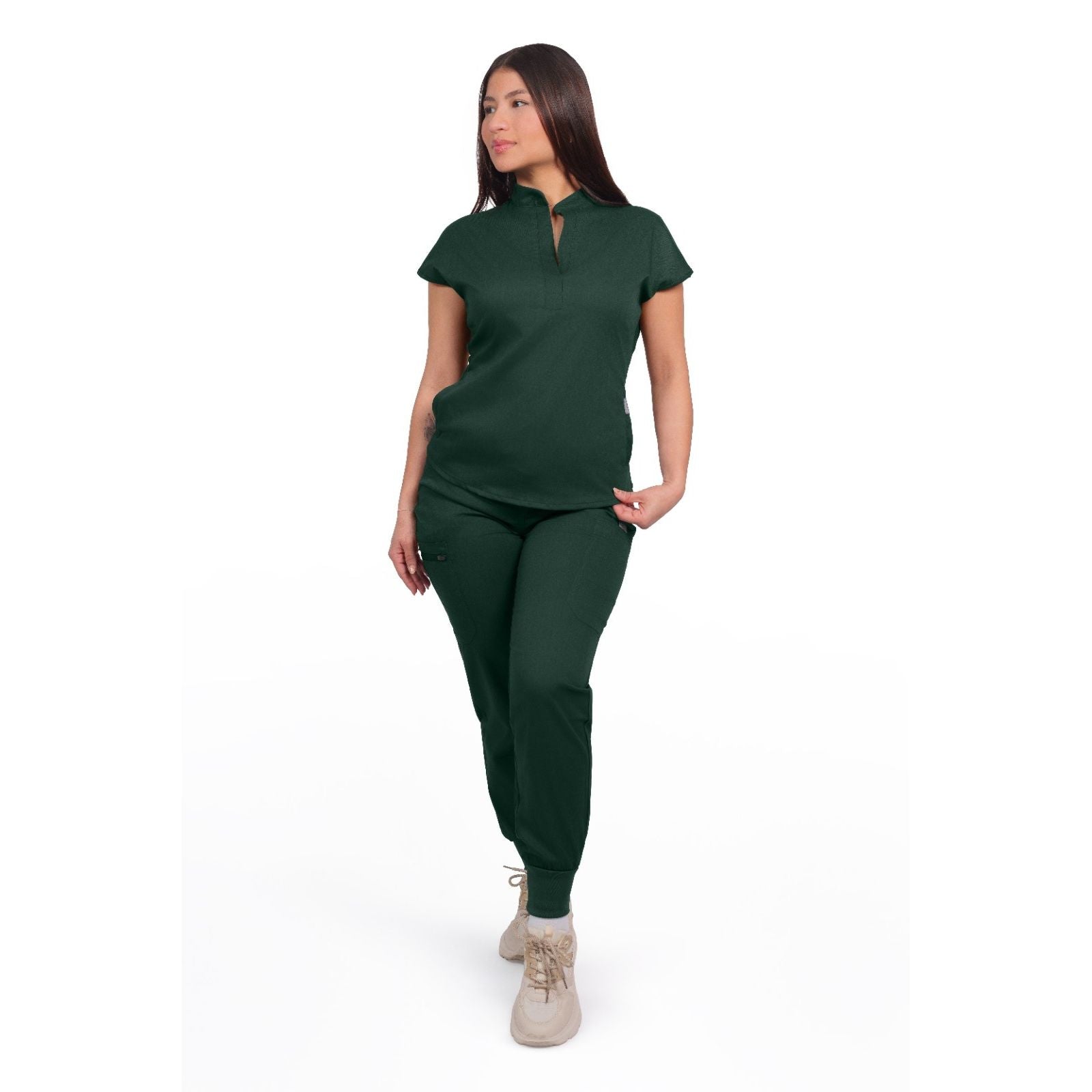 Collared Top & Jogger Scrub Set