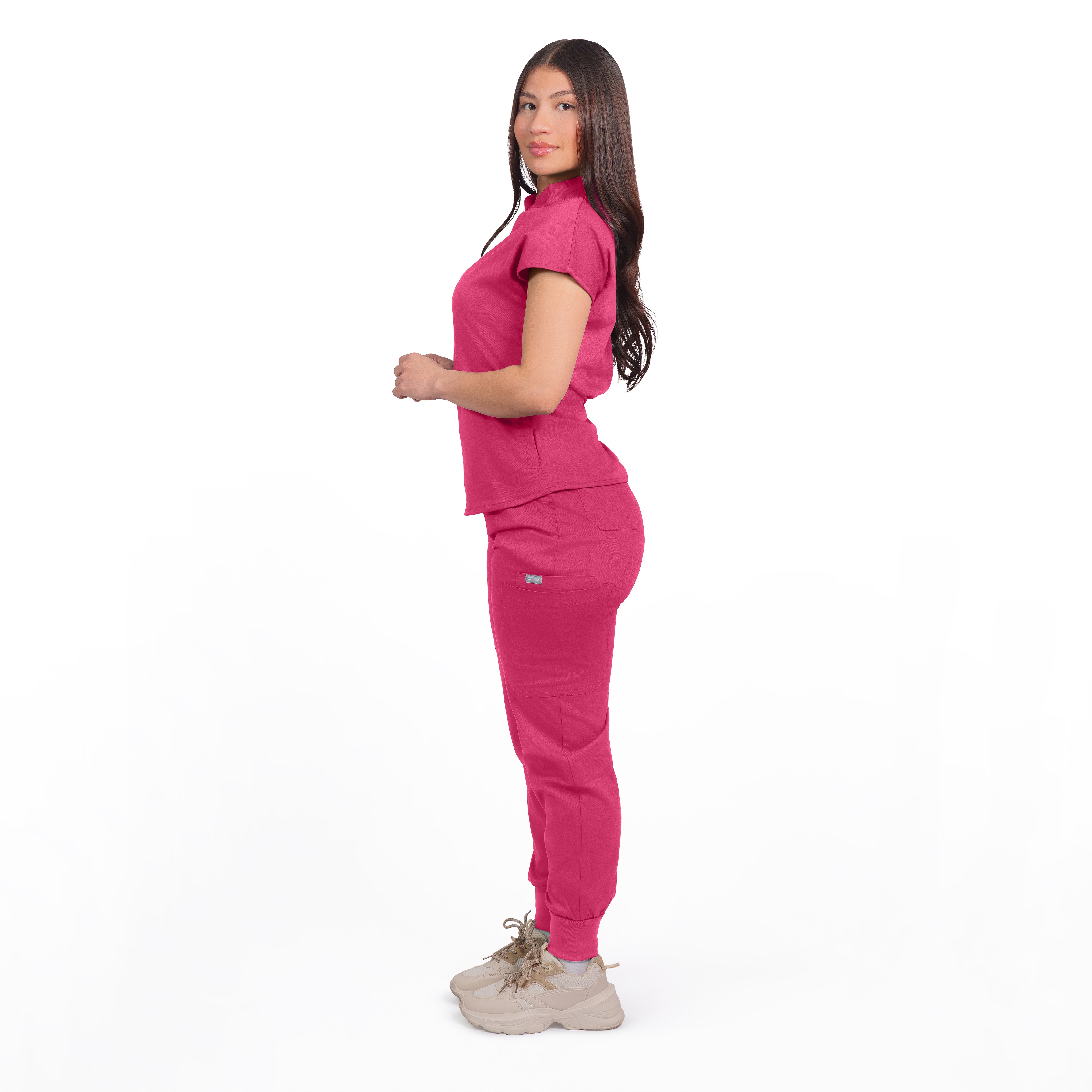 Collared Top & Jogger Scrub Set