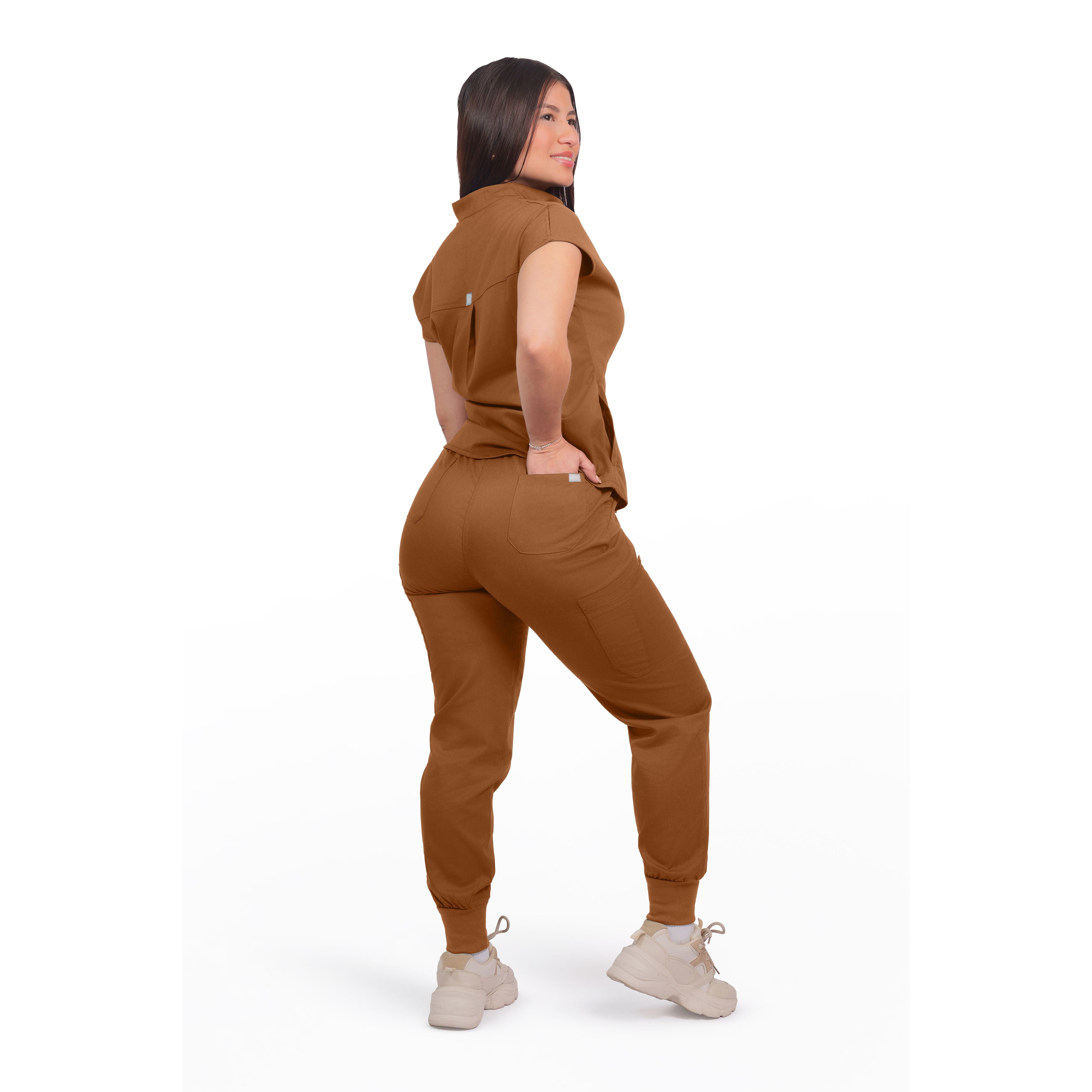 Collared Top & Jogger Scrub Set