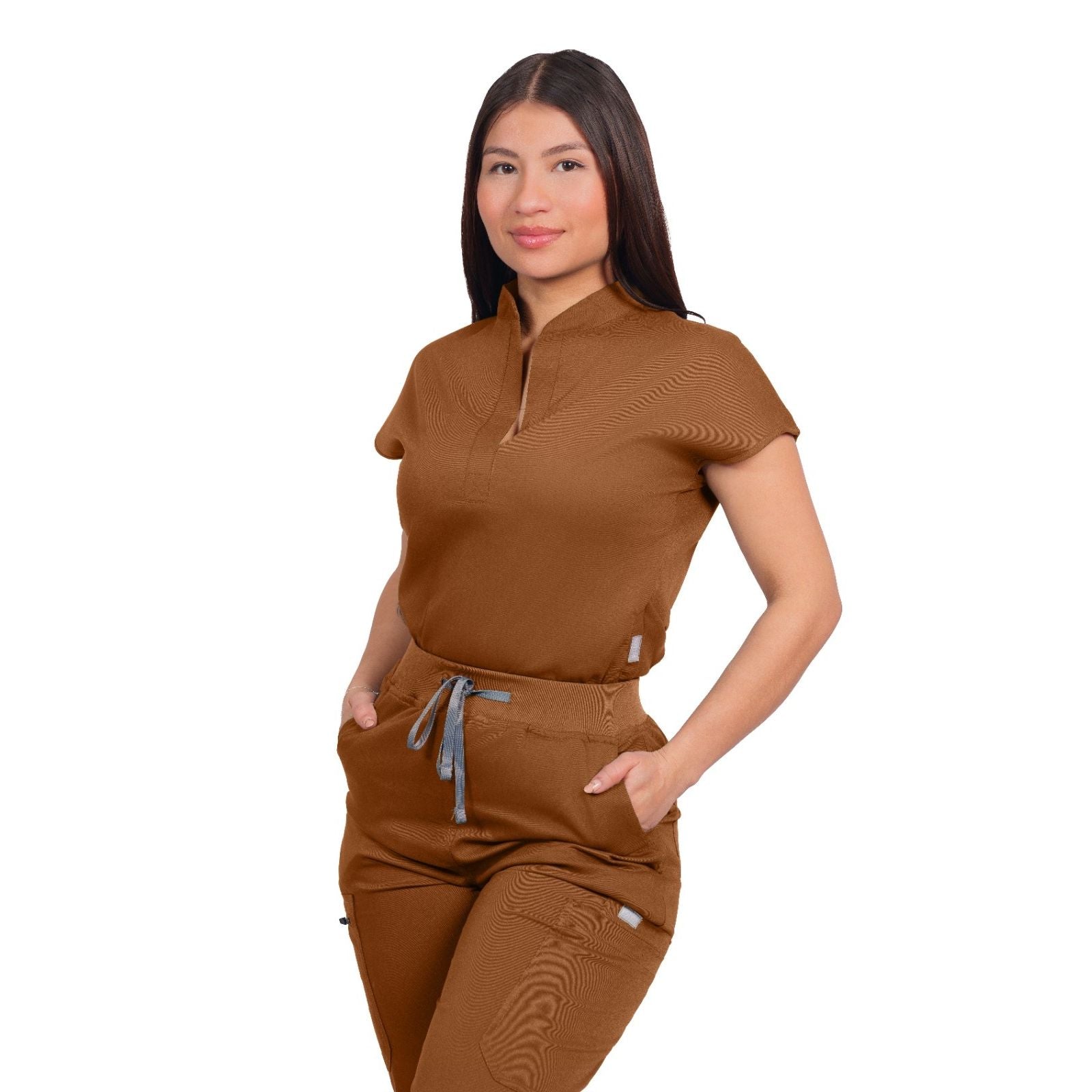 Collared Top & Jogger Scrub Set