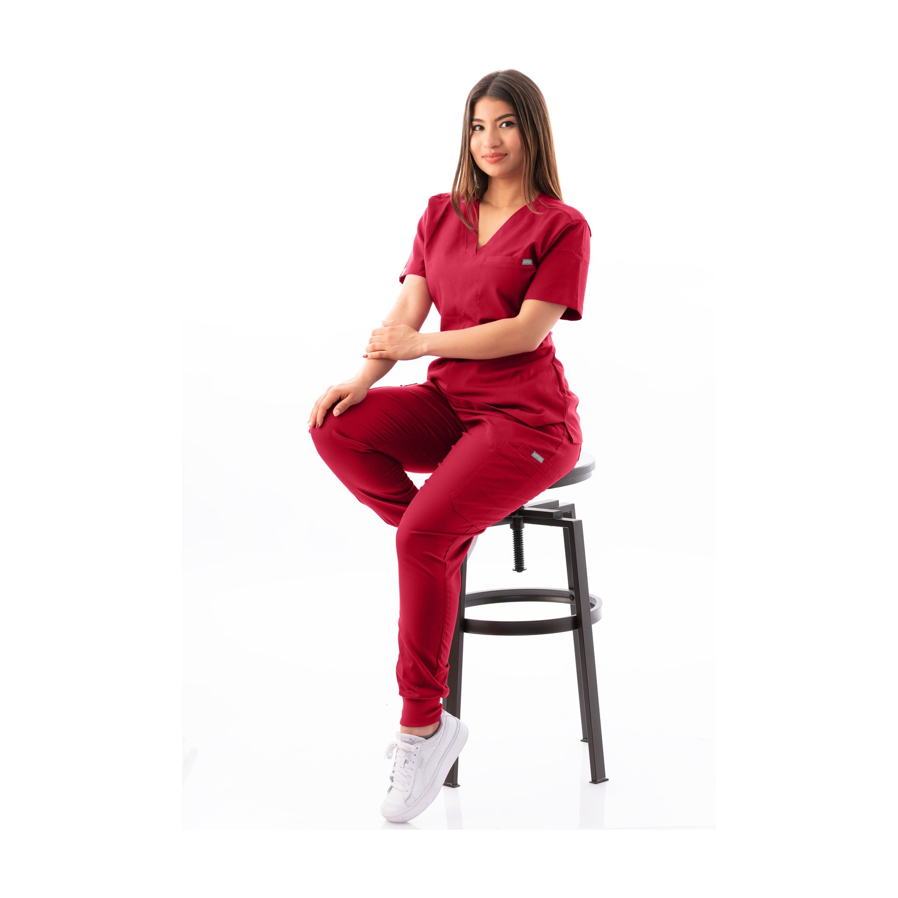 V-Neck Top & Scrub Jogger - Kotyss