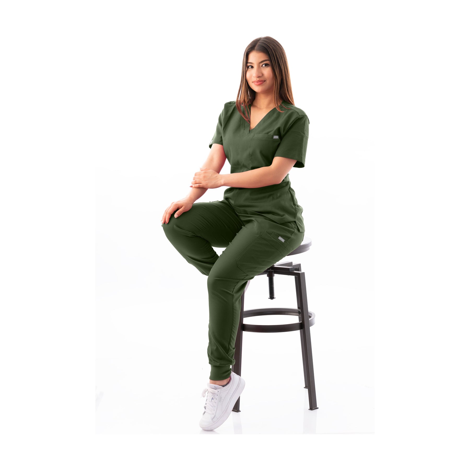 V-Neck Top and Scrub Jogger - Kotyss