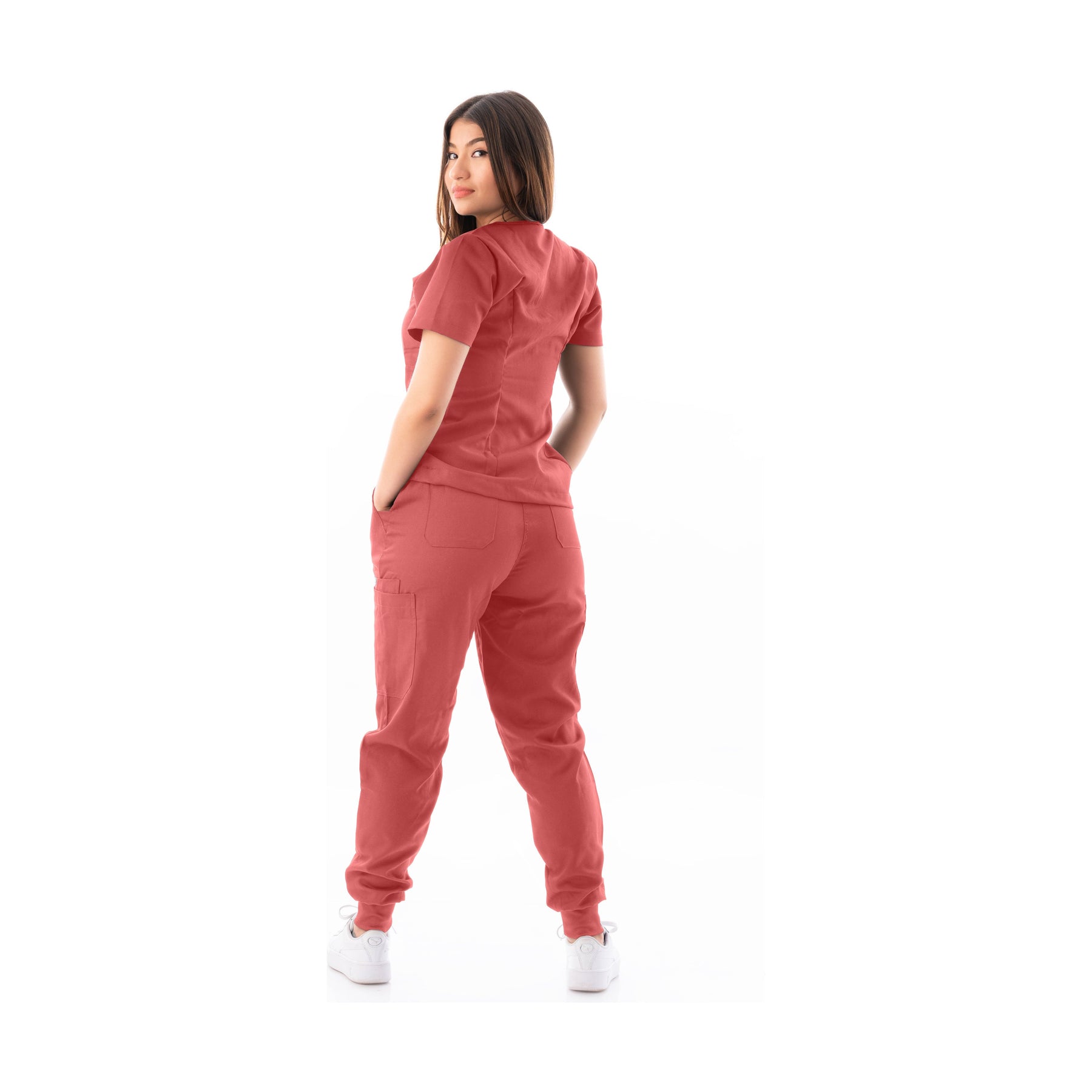 V-Neck Top & Scrub Jogger - Kotyss