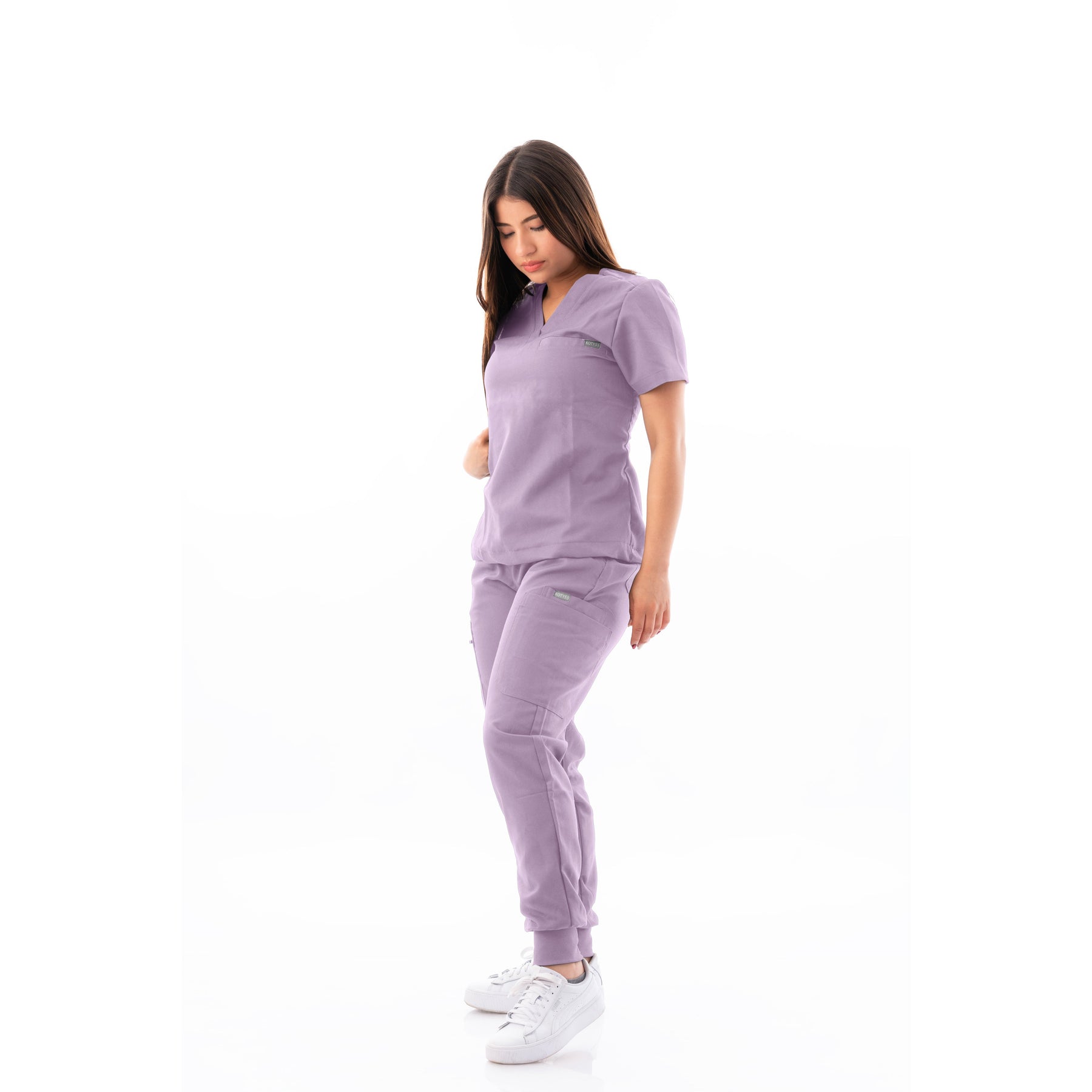 V-Neck Top & Scrub Jogger - Kotyss