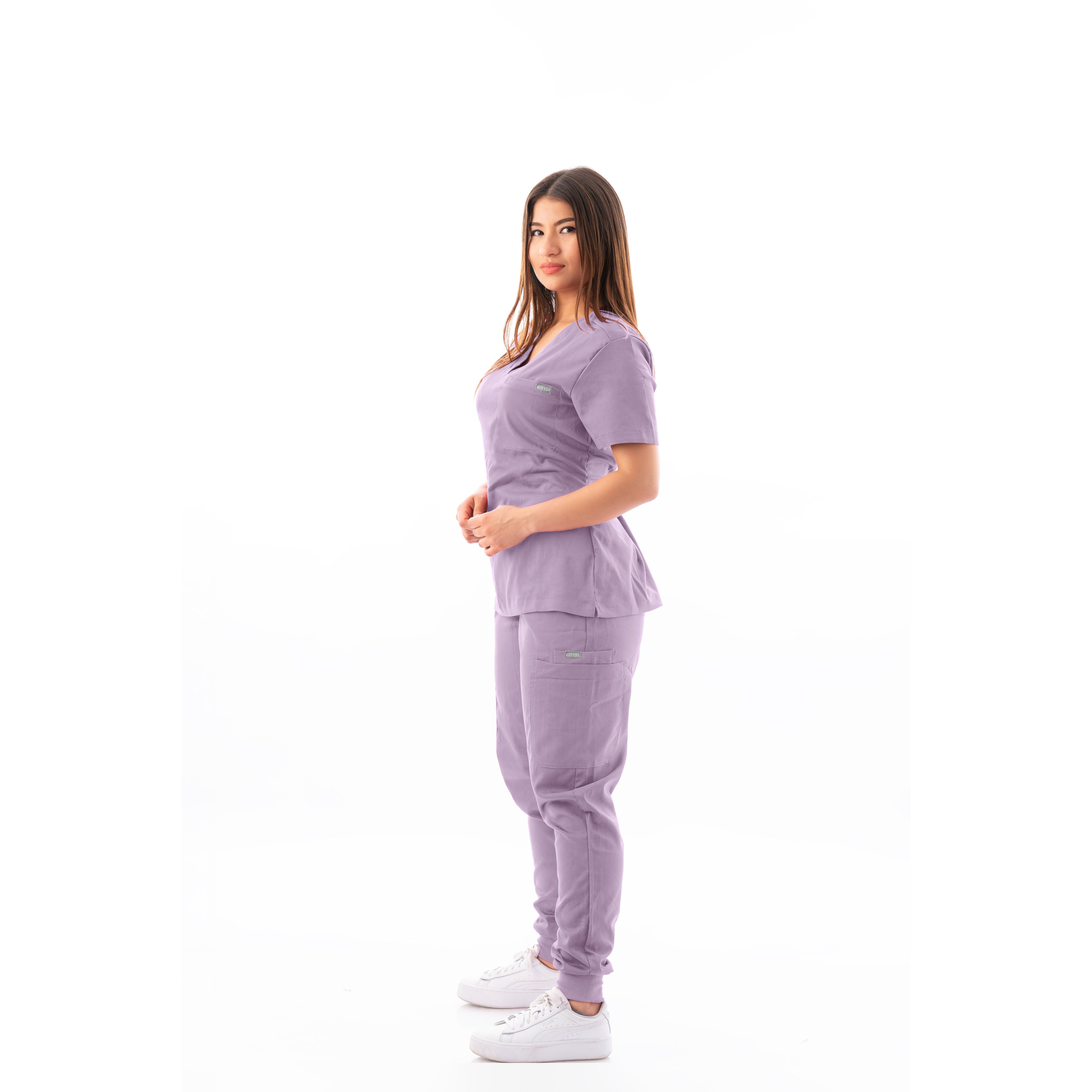 V-Neck Top & Scrub Jogger - Kotyss