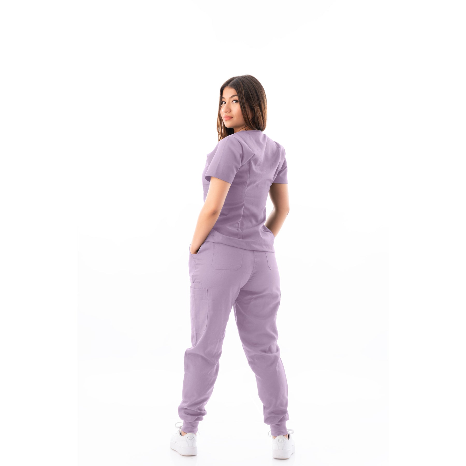 V-Neck Top & Scrub Jogger - Kotyss