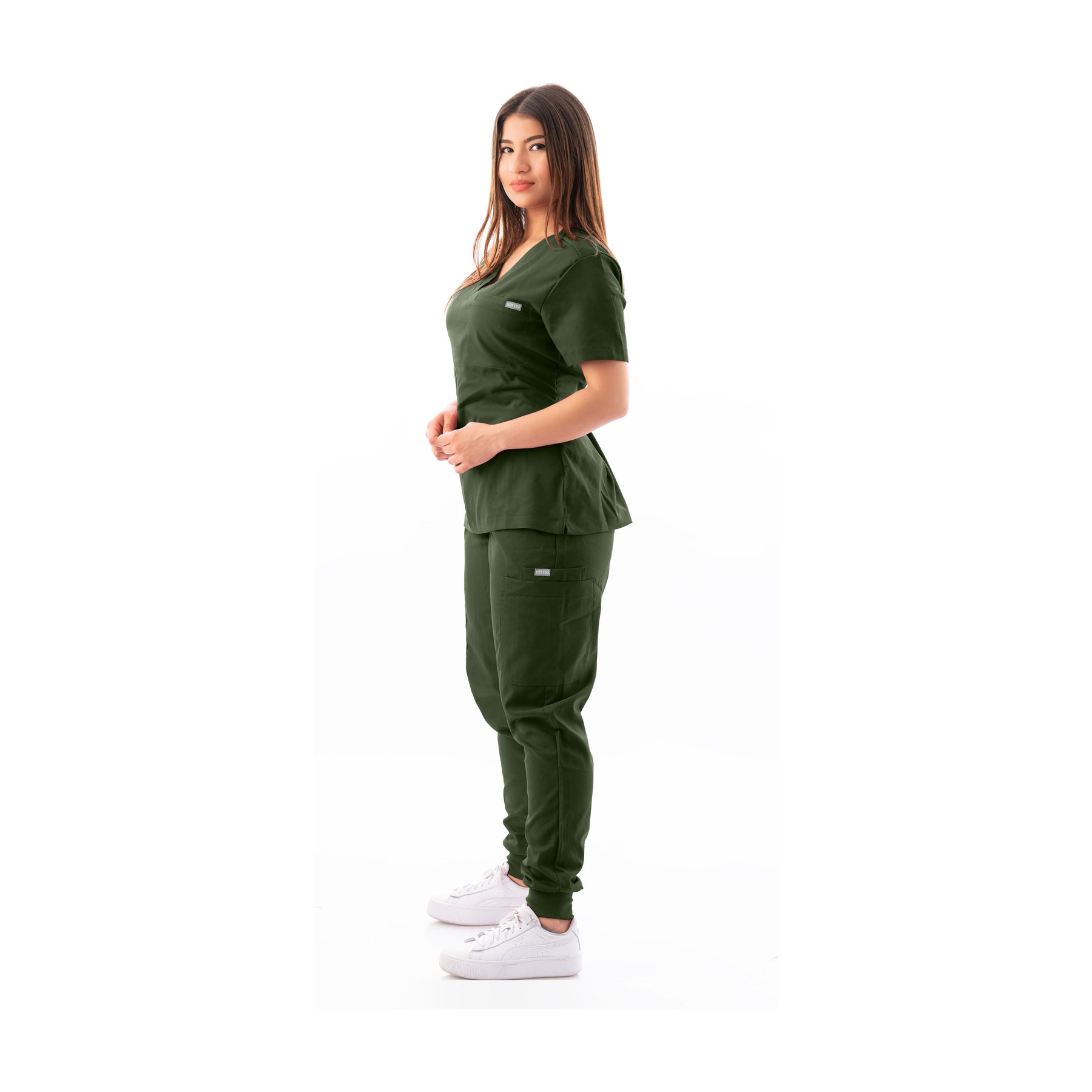 V-Neck Top and Scrub Jogger - Kotyss