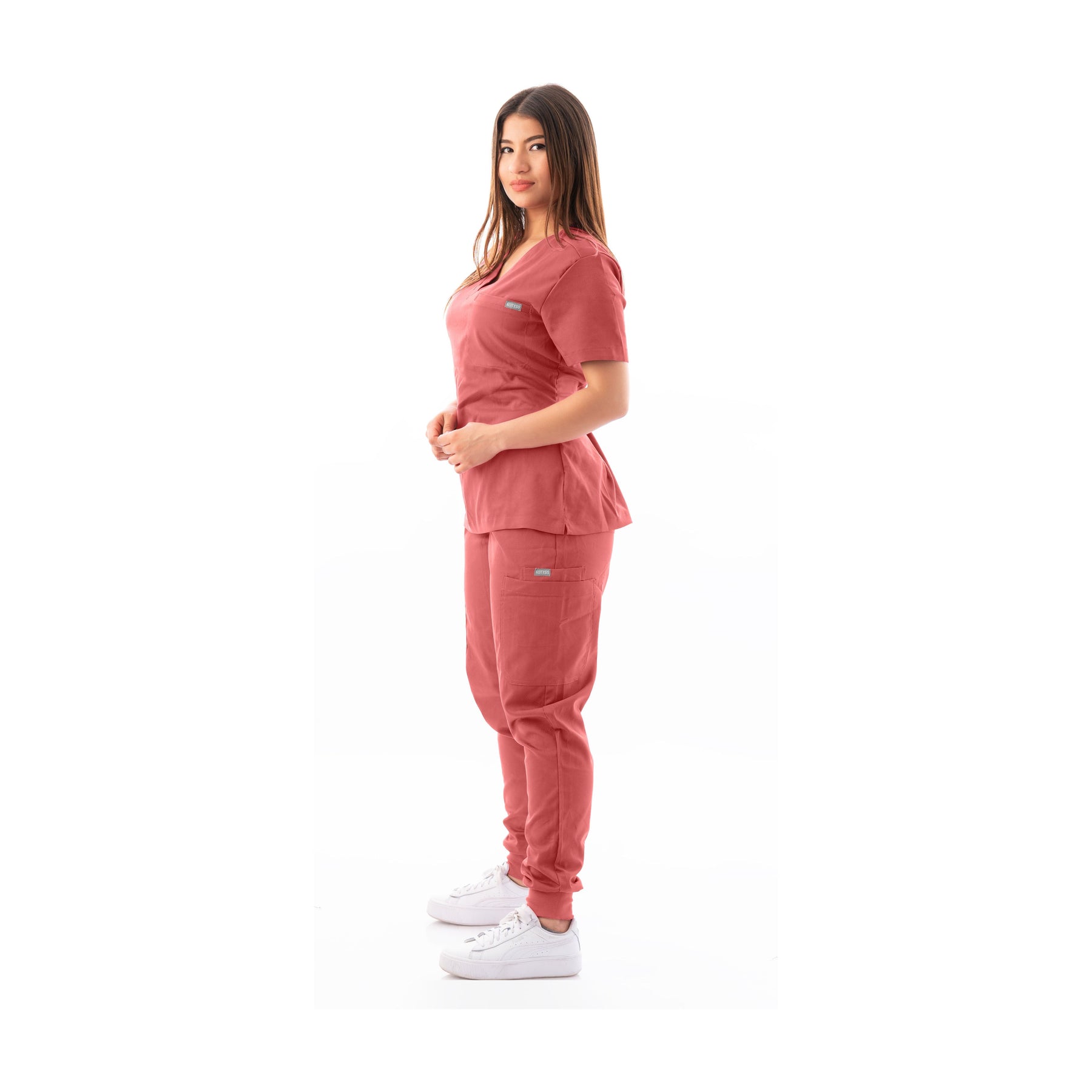 V-Neck Top & Scrub Jogger - Kotyss