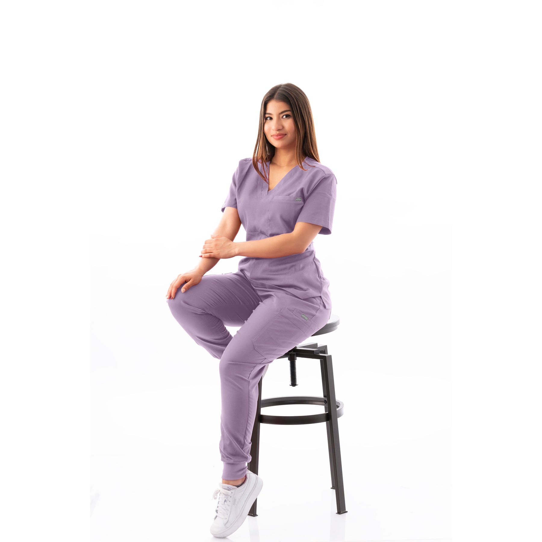 V-Neck Top & Scrub Jogger - Kotyss