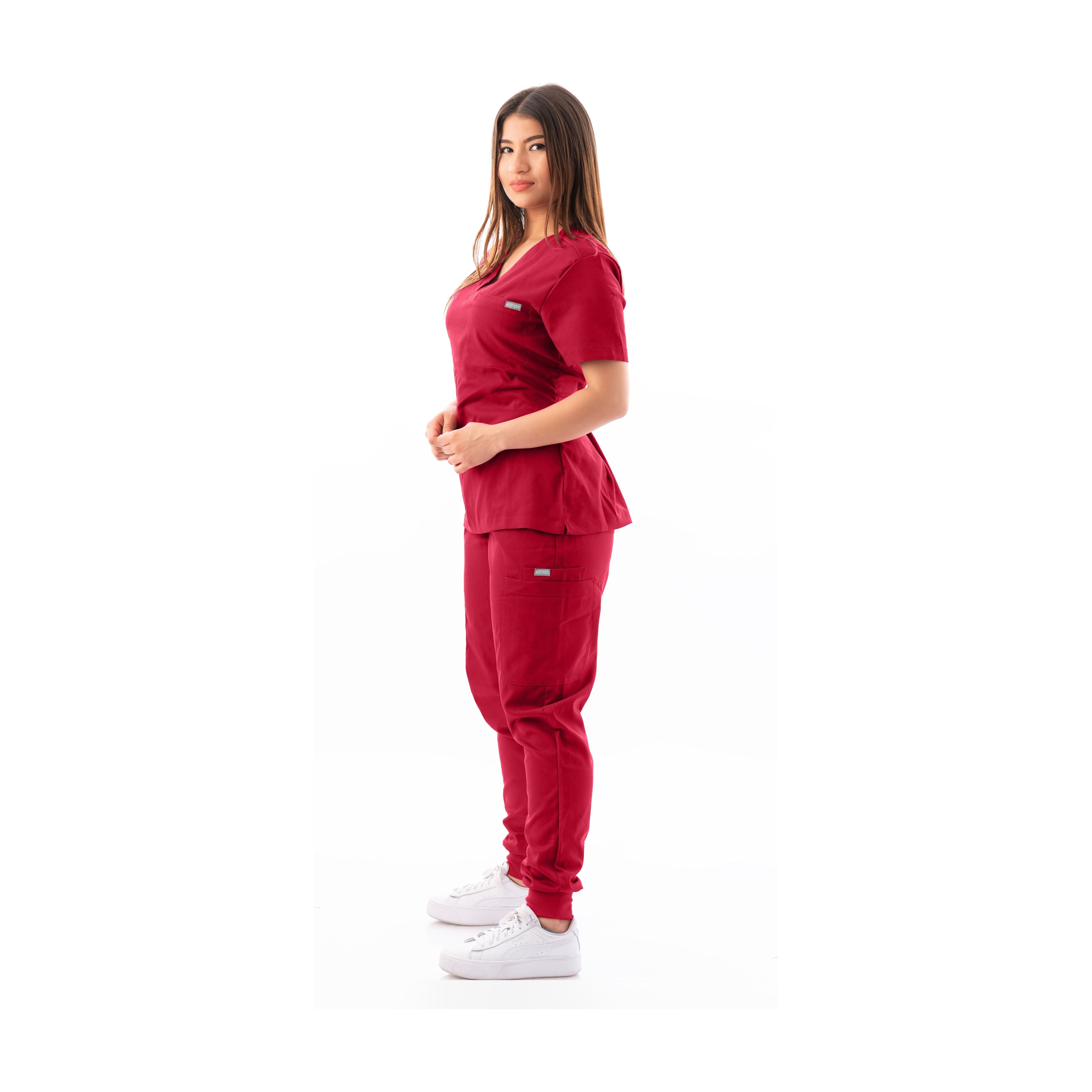 V-Neck Top & Scrub Jogger - Kotyss