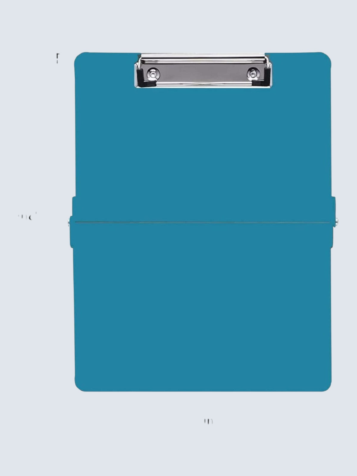 Kotyss blue foldable aluminum clipboard for medical professionals with a sturdy metal clip and screw hinges.