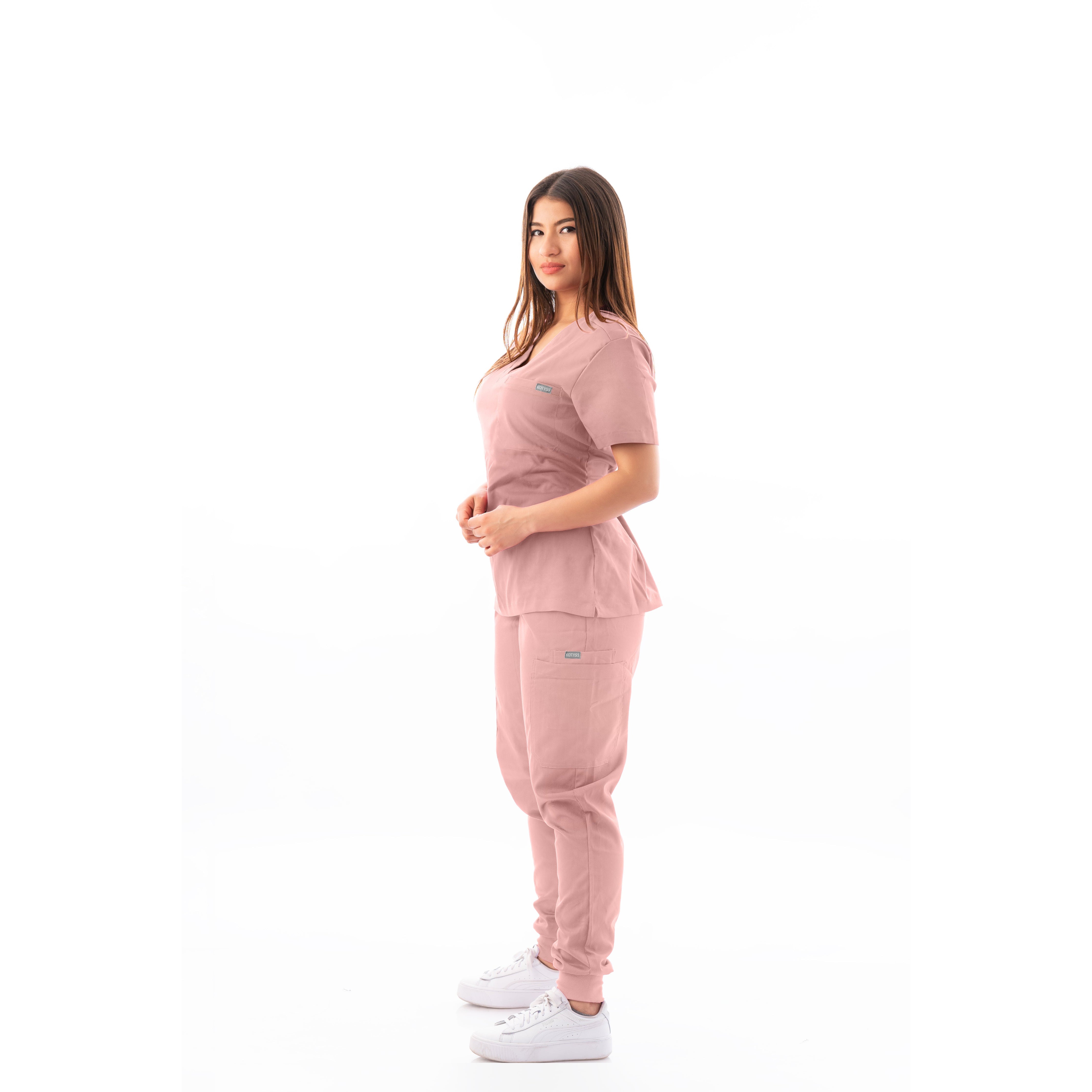 V-Neck Top and Scrub Jogger - Kotyss