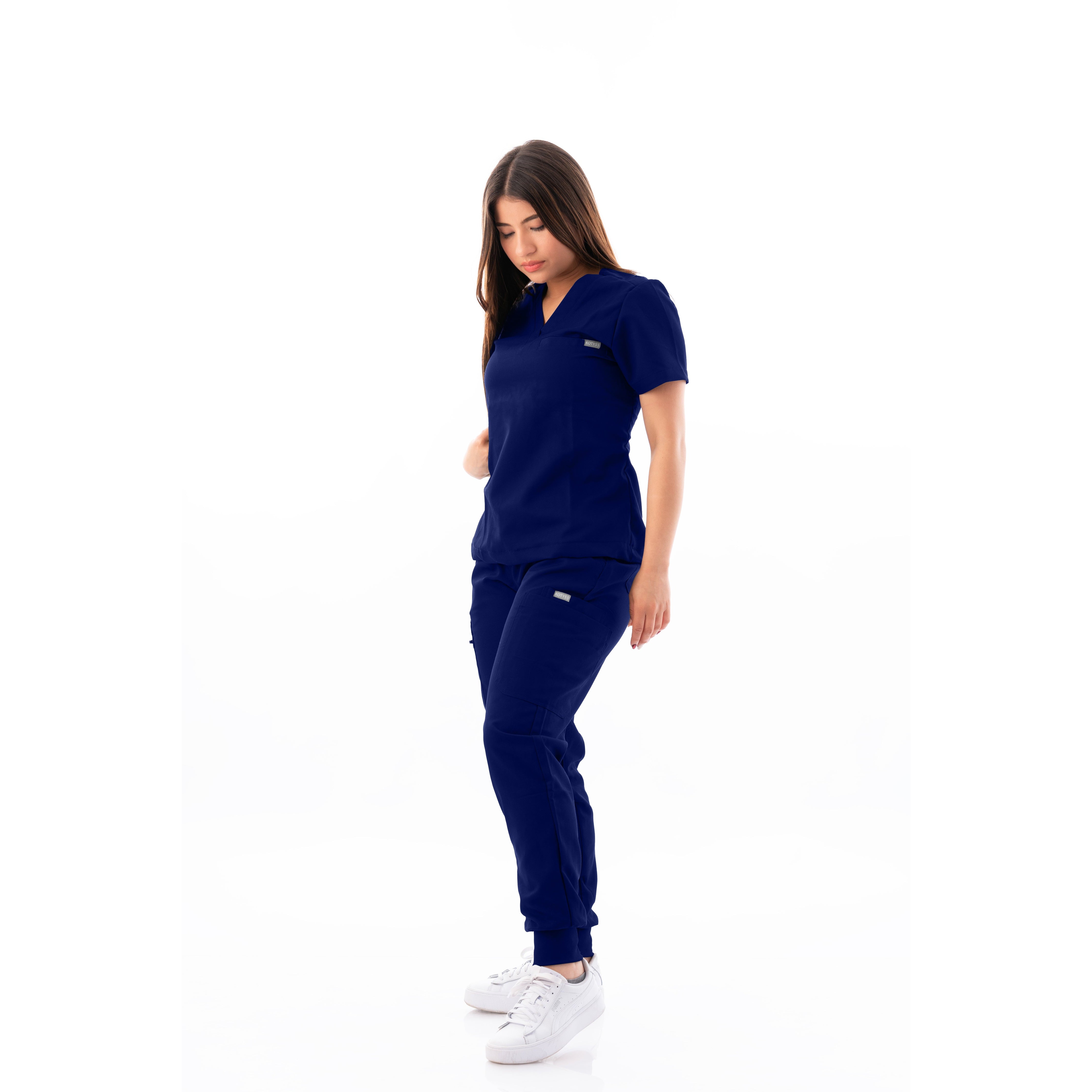 V-Neck Top and Scrub Jogger - Kotyss