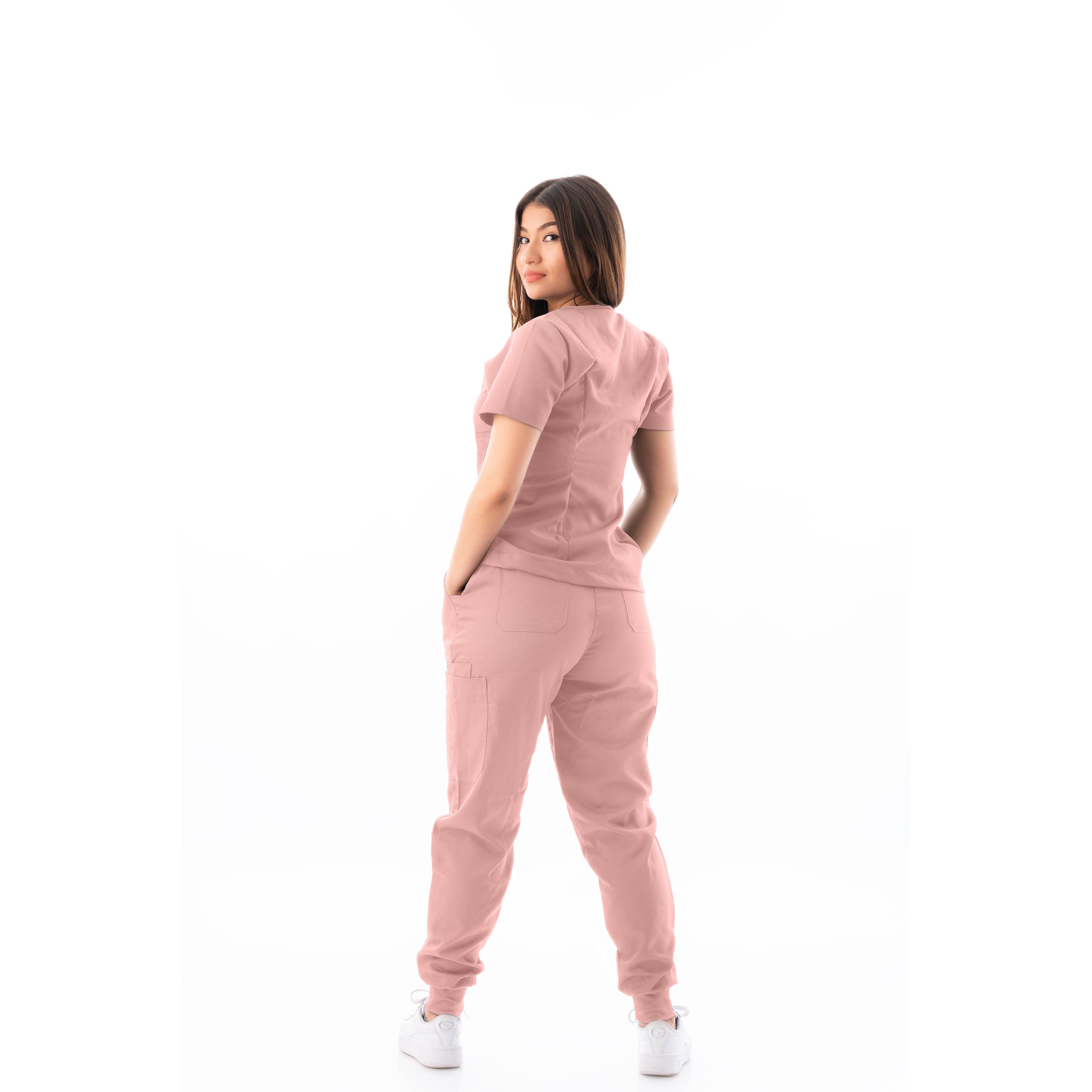 V-Neck Top and Scrub Jogger - Kotyss