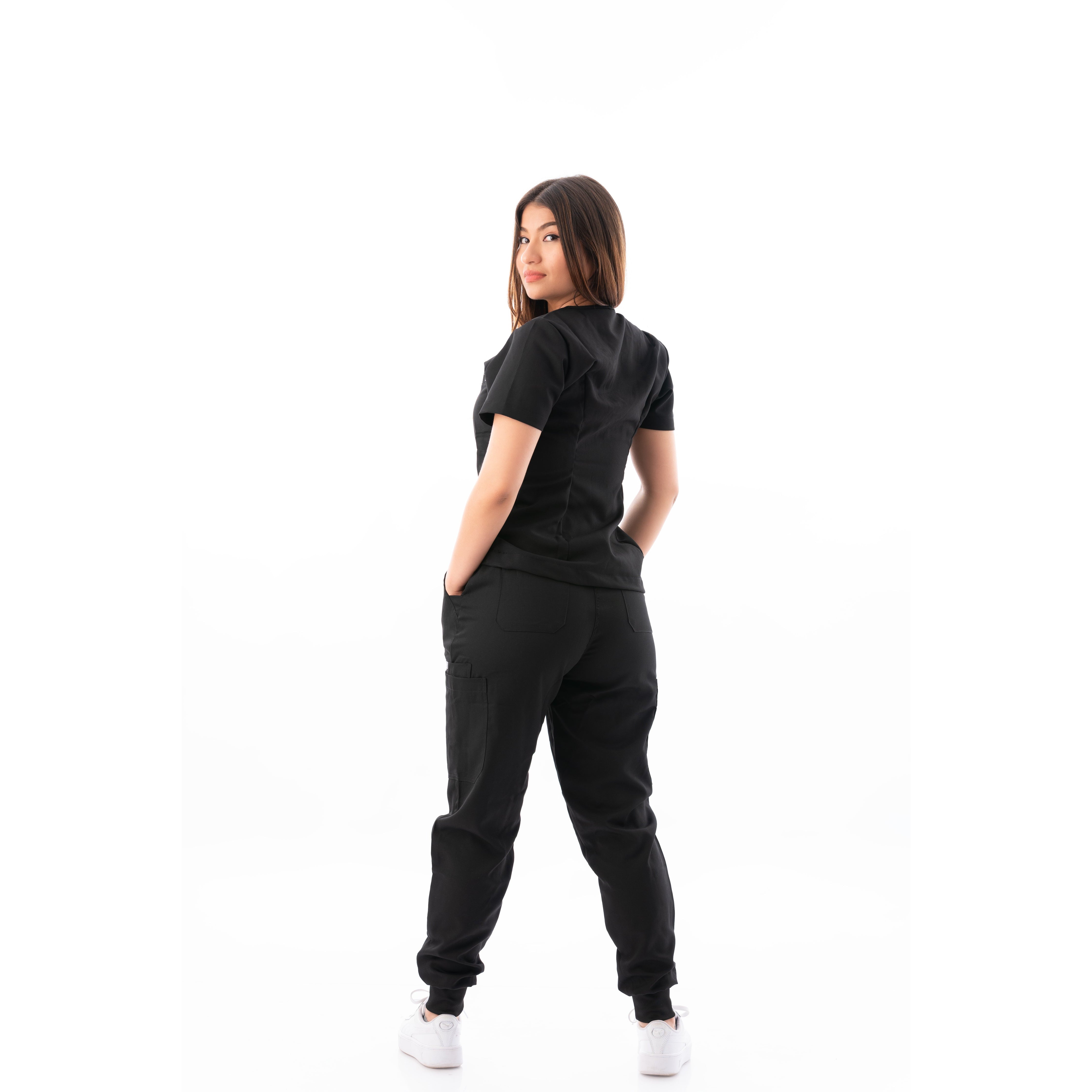 V-Neck Top and Scrub Jogger - Kotyss